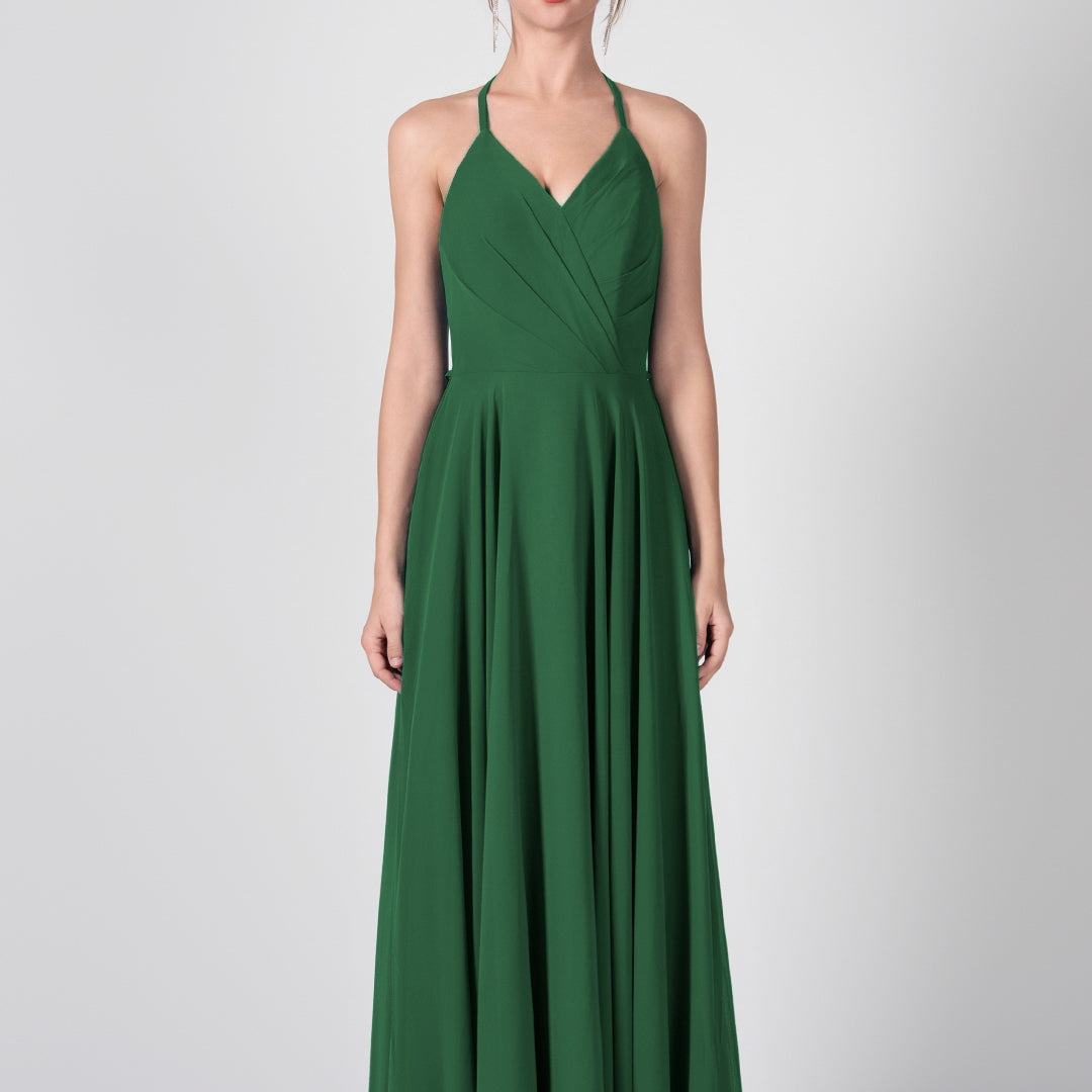 Ruffled Open Back Strappy A-Line Dresses