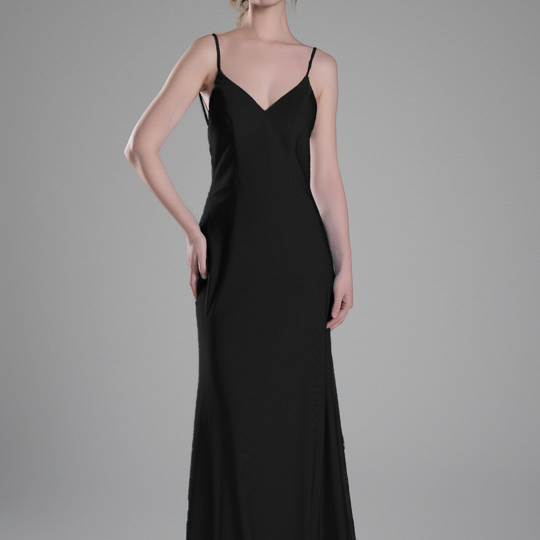 Spaghetti Straps Open Back Wrap Hip Small Tail Dresses