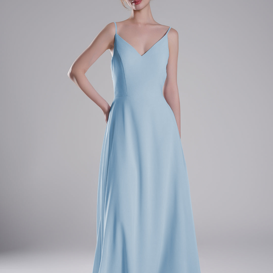 Spaghetti Straps Open Back With Tie Detail Dresses