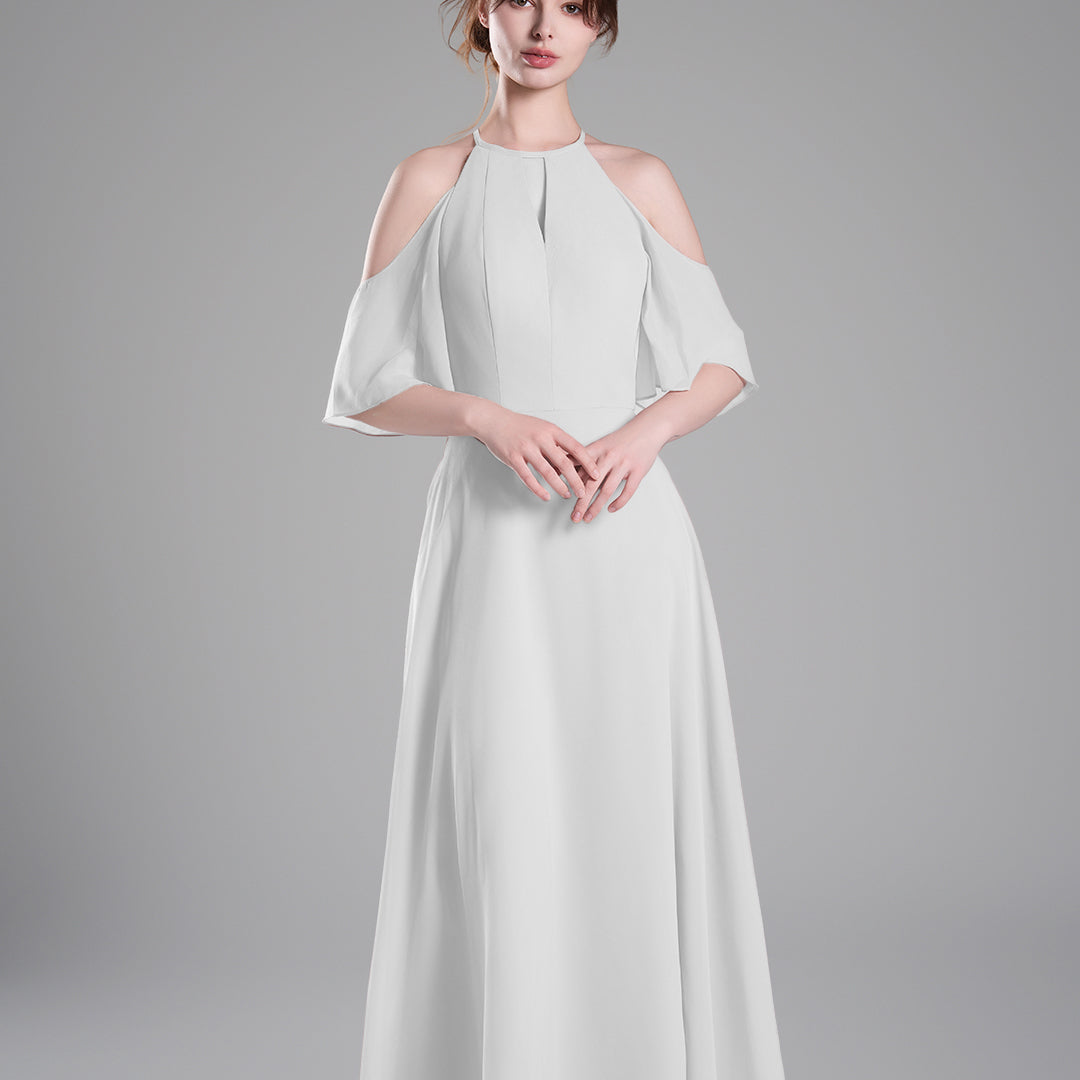 Halter Neck Flowing Sleeves High Waist Dresses