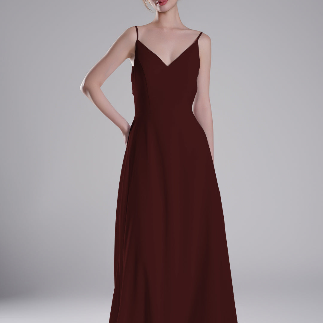 Spaghetti Straps Open Back With Tie Detail Dresses