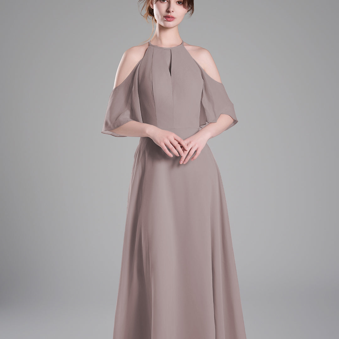 Halter Neck Flowing Sleeves High Waist Dresses