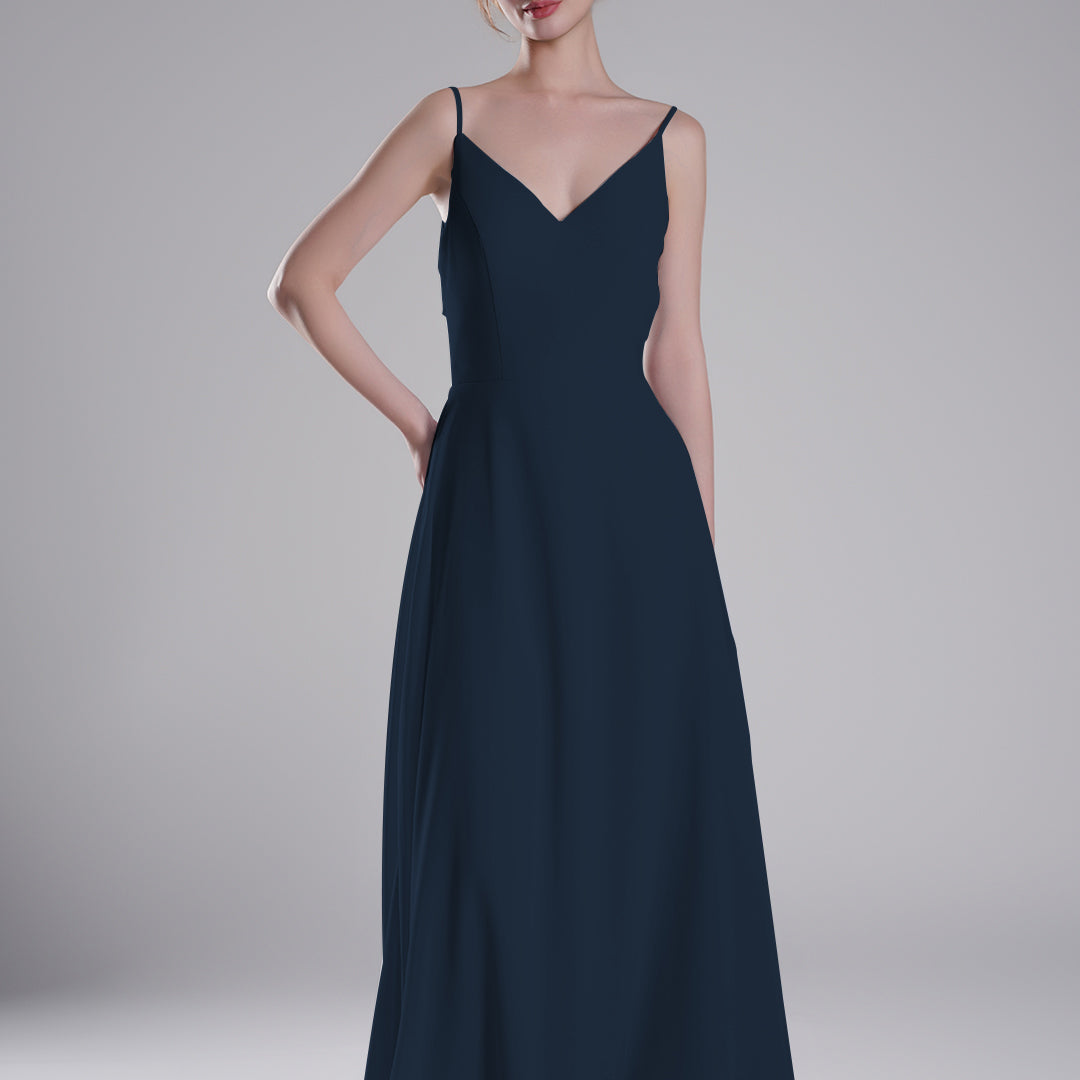 Spaghetti Straps Open Back With Tie Detail Dresses