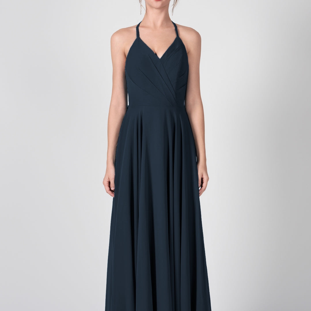 Robes trapèze à bretelles et dos ouvert à volants