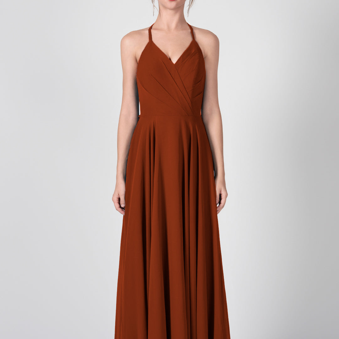 Ruffled Open Back Strappy A-Line Dresses