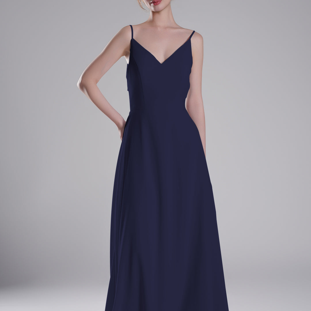 Spaghetti Straps Open Back With Tie Detail Dresses