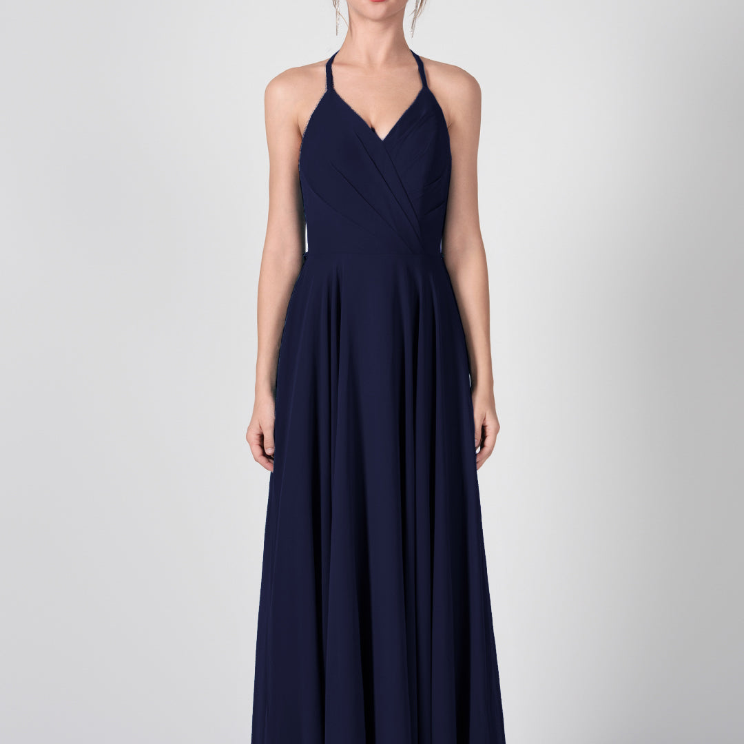 Robes trapèze à bretelles et dos ouvert à volants