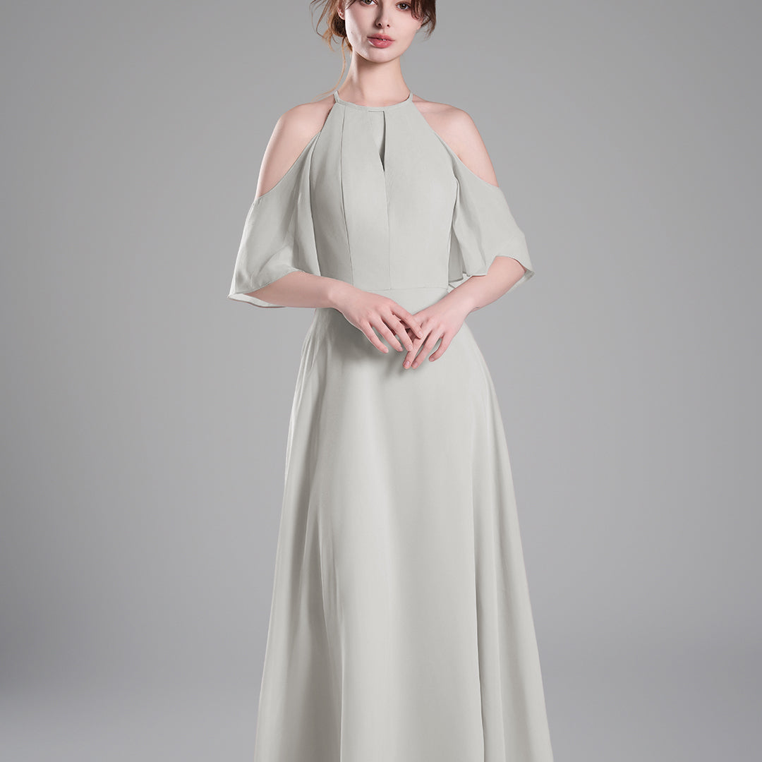 Halter Neck Flowing Sleeves High Waist Dresses