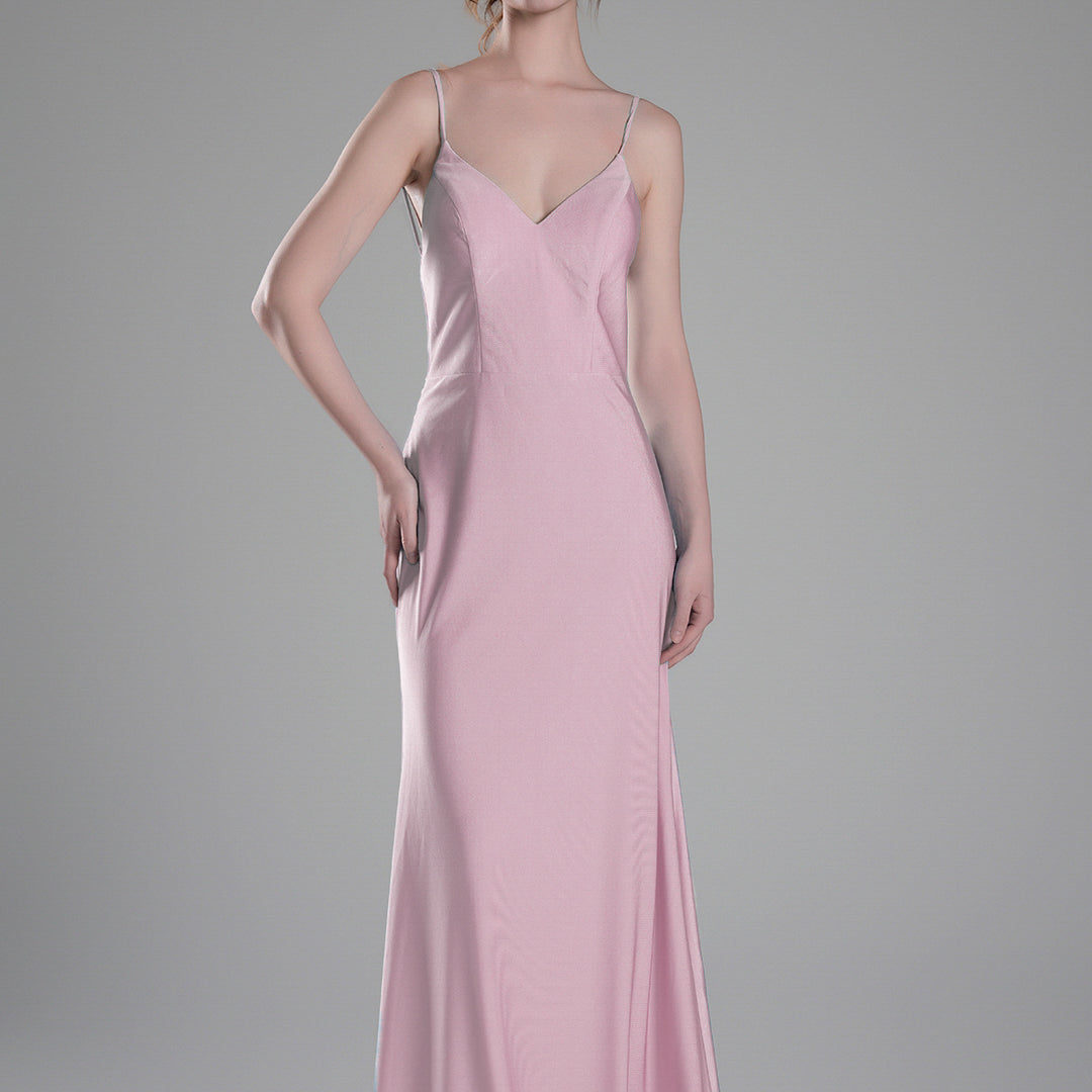 Spaghetti Straps Open Back Wrap Hip Small Tail Dresses