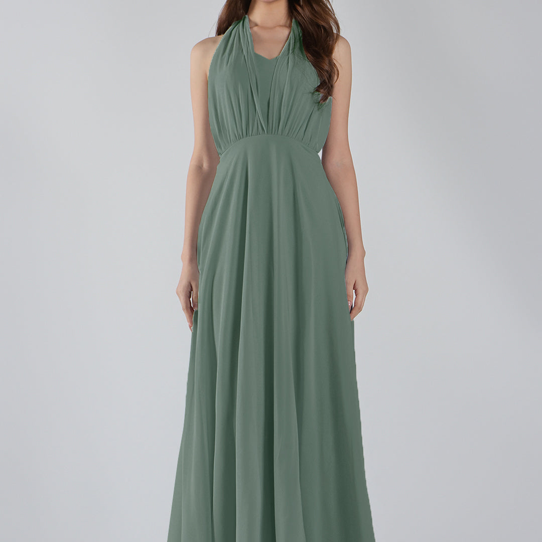 Sweetheart Neck Chiffon Convertible Multi-Way Dresses
