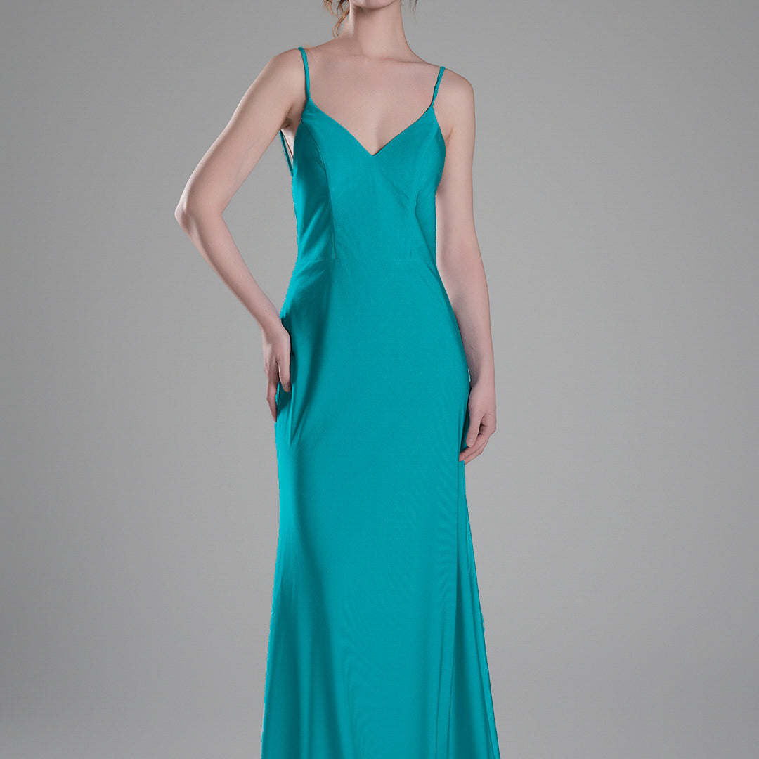 Spaghetti Straps Open Back Wrap Hip Small Tail Dresses