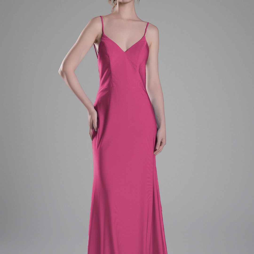 Spaghetti Straps Open Back Wrap Hip Small Tail Dresses