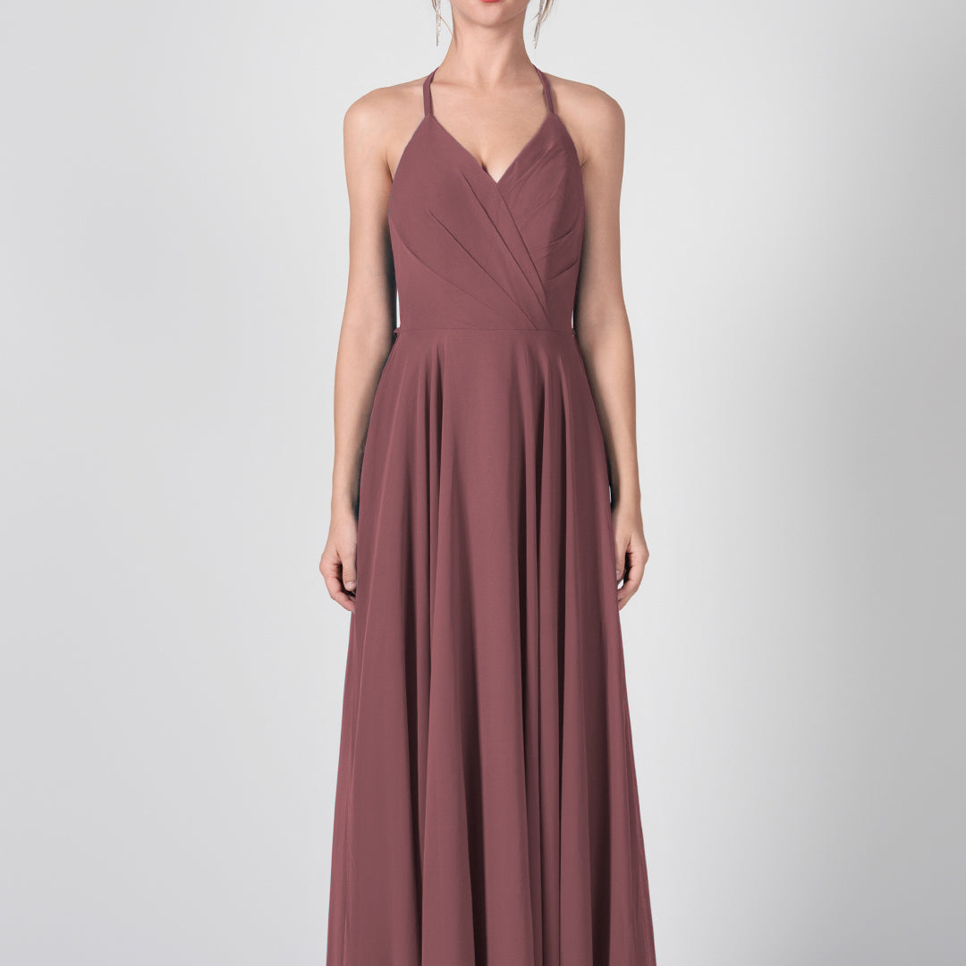 Robes trapèze à bretelles et dos ouvert à volants