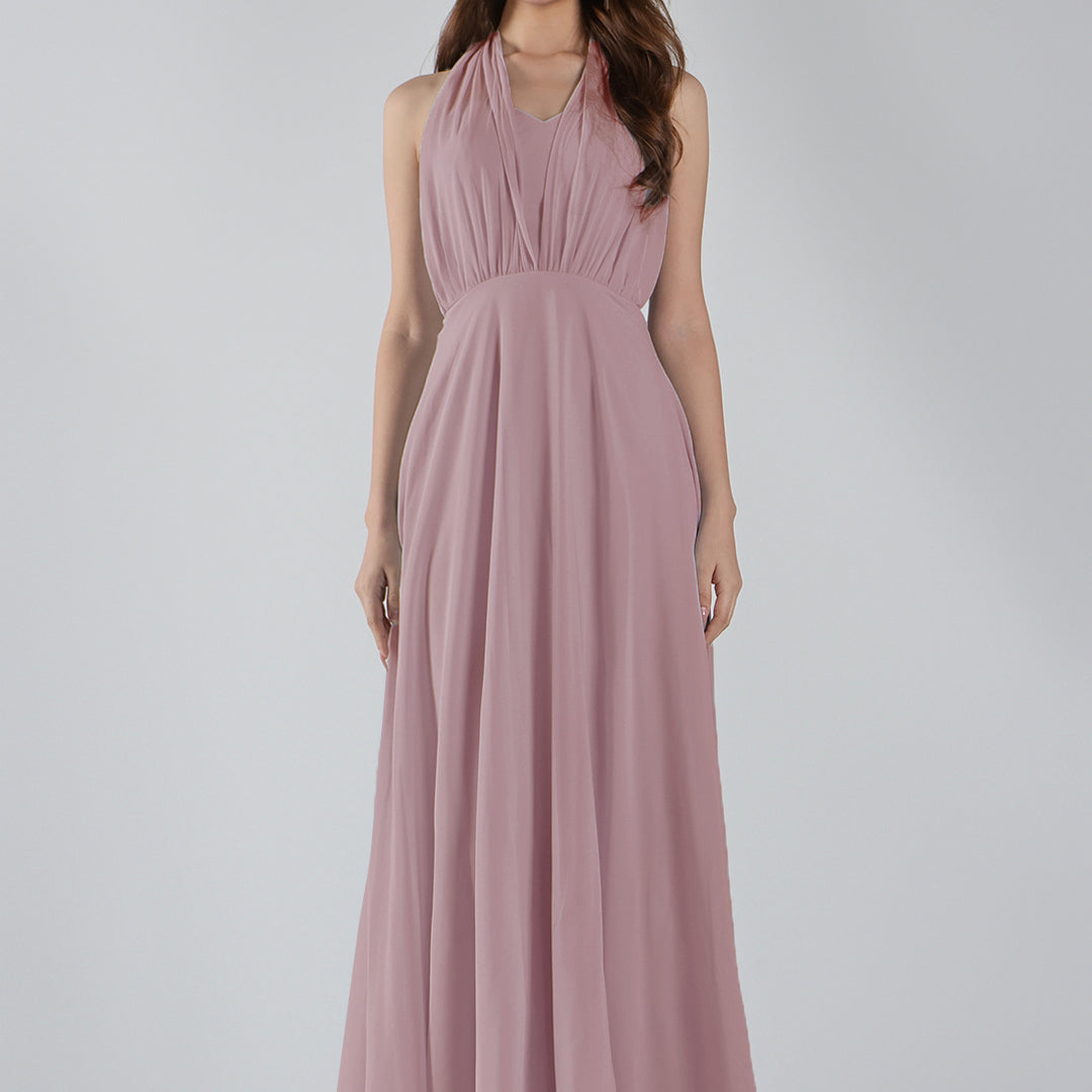 Sweetheart Neck Chiffon Convertible Multi-Way Dresses