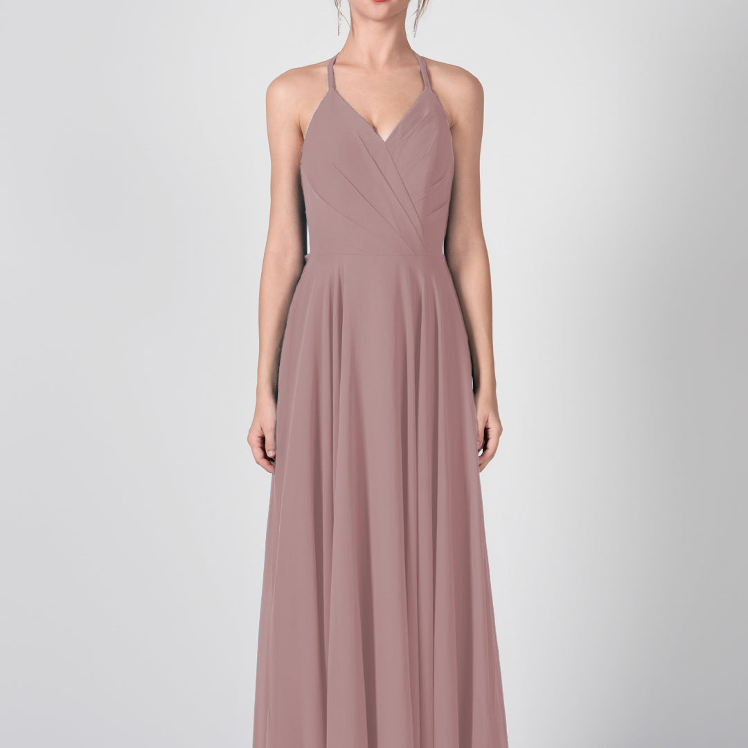 Robes trapèze à bretelles et dos ouvert à volants