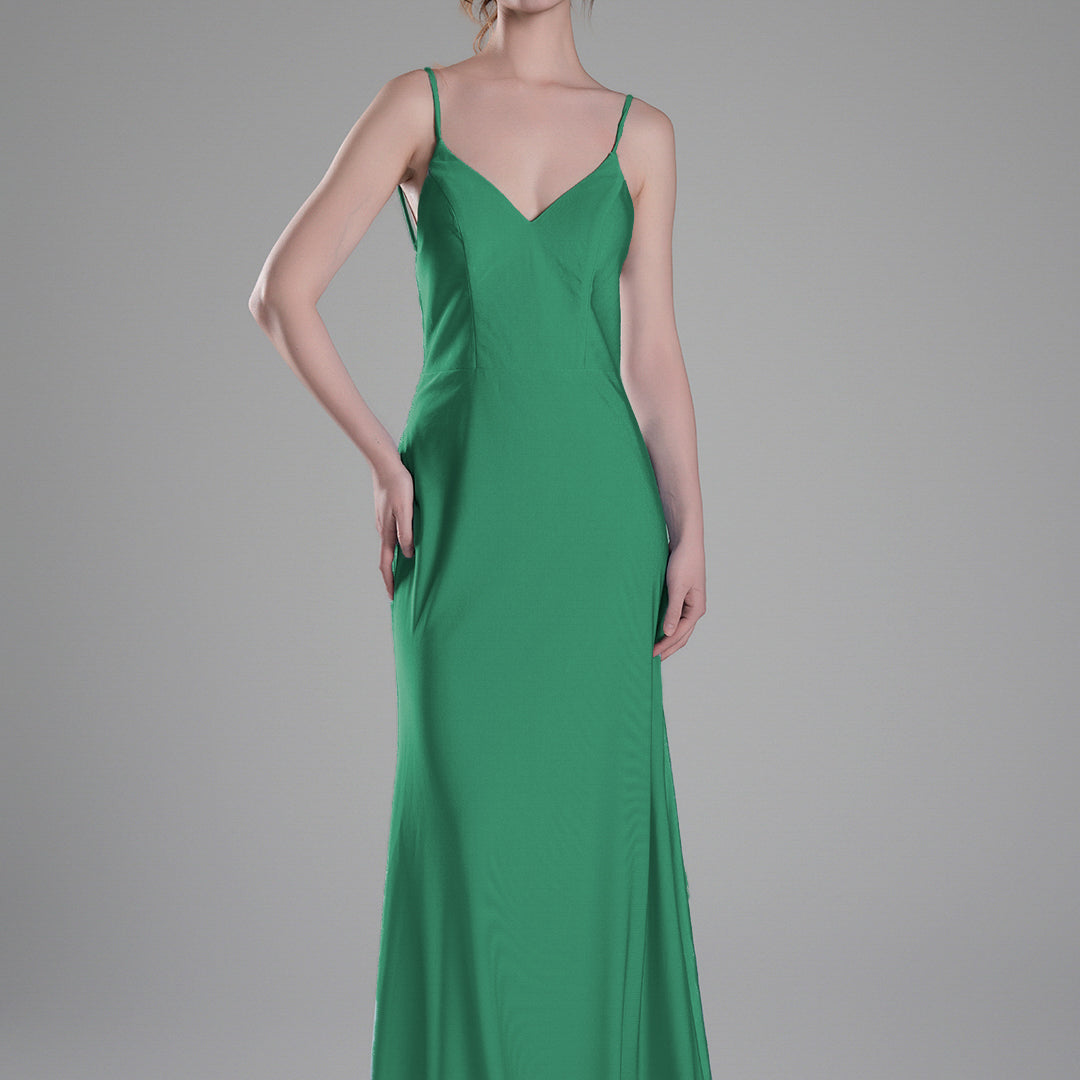 Spaghetti Straps Open Back Wrap Hip Small Tail Dresses