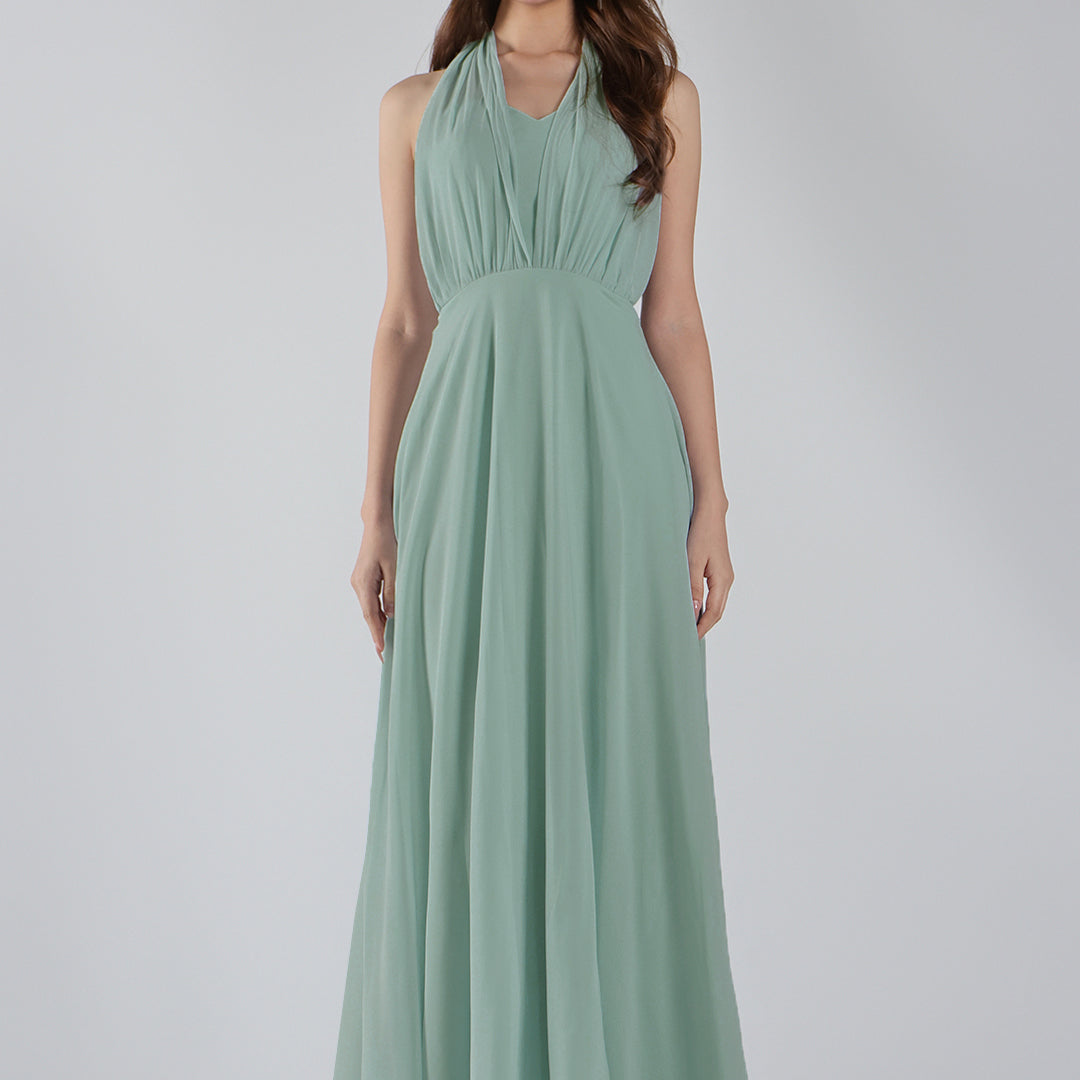 Sweetheart Neck Chiffon Convertible Multi-Way Dresses