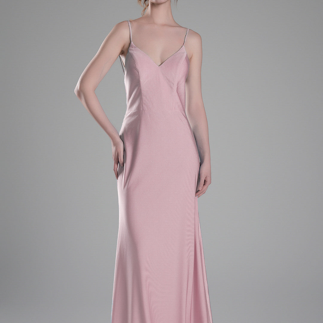Spaghetti Straps Open Back Wrap Hip Small Tail Dresses