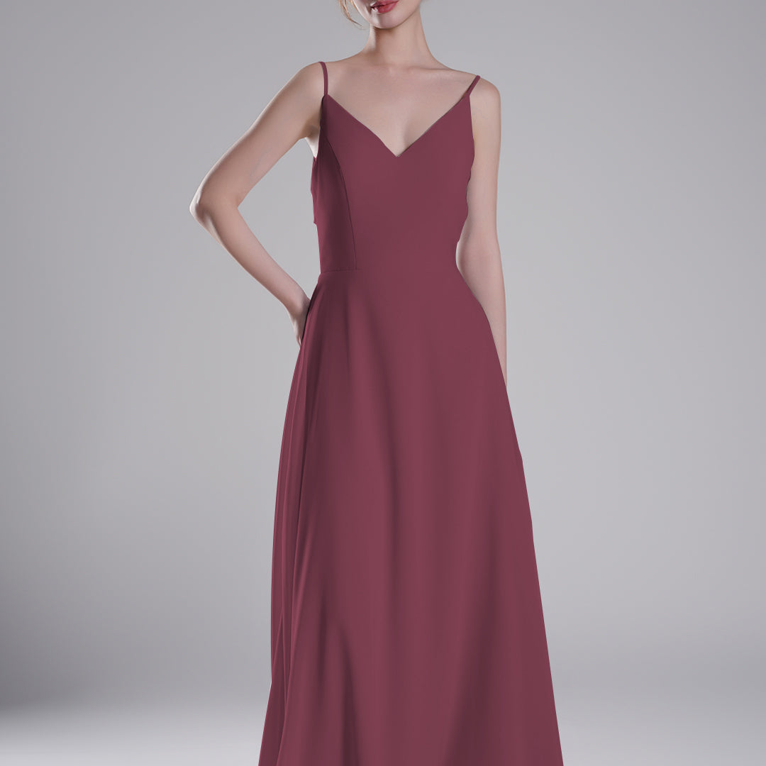 Spaghetti Straps Open Back With Tie Detail Dresses