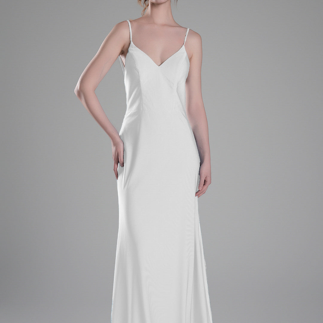 Spaghetti Straps Open Back Wrap Hip Small Tail Dresses