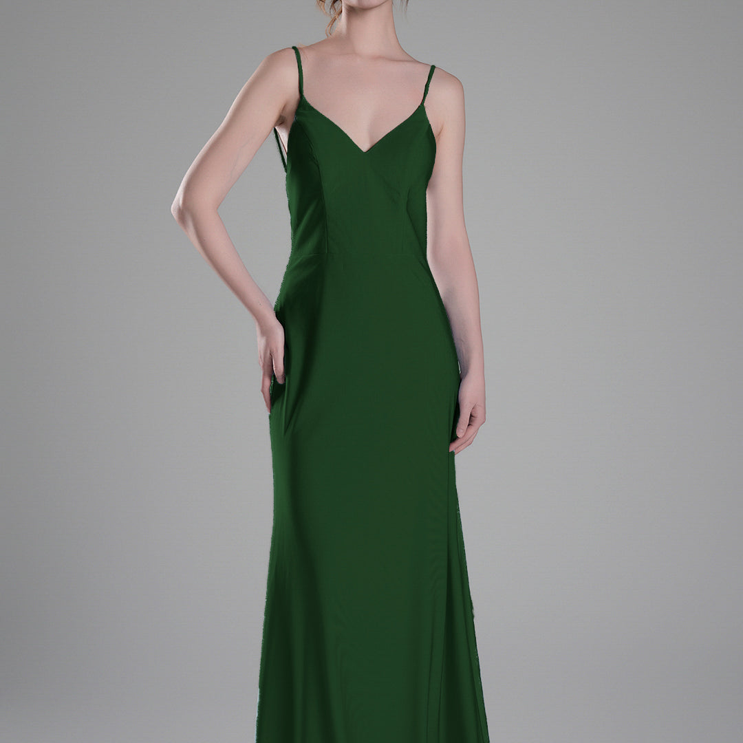 Spaghetti Straps Open Back Wrap Hip Small Tail Dresses