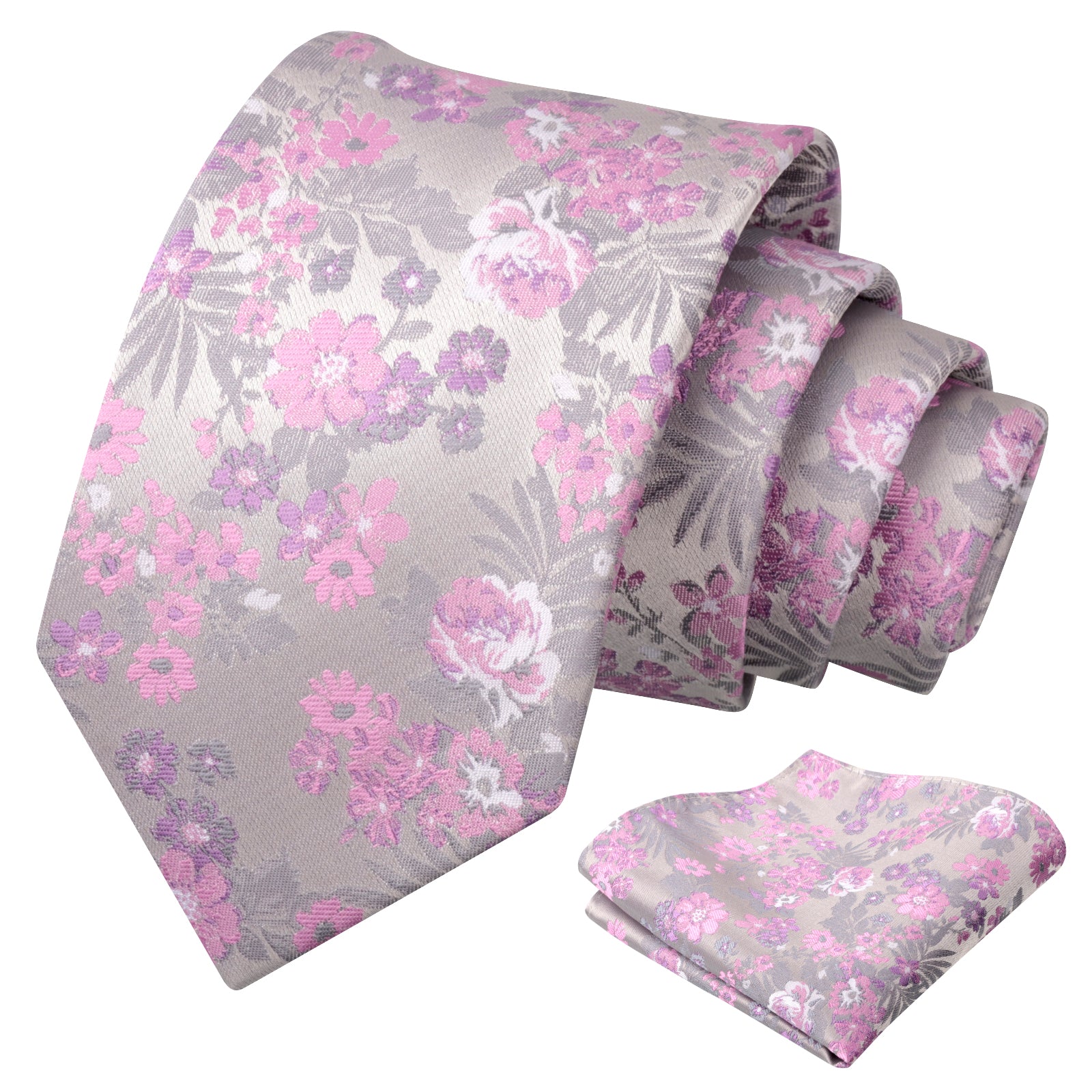 Mens 3.15 Inch Fresh Elegant Floral Tie Set Modern Necktie-923