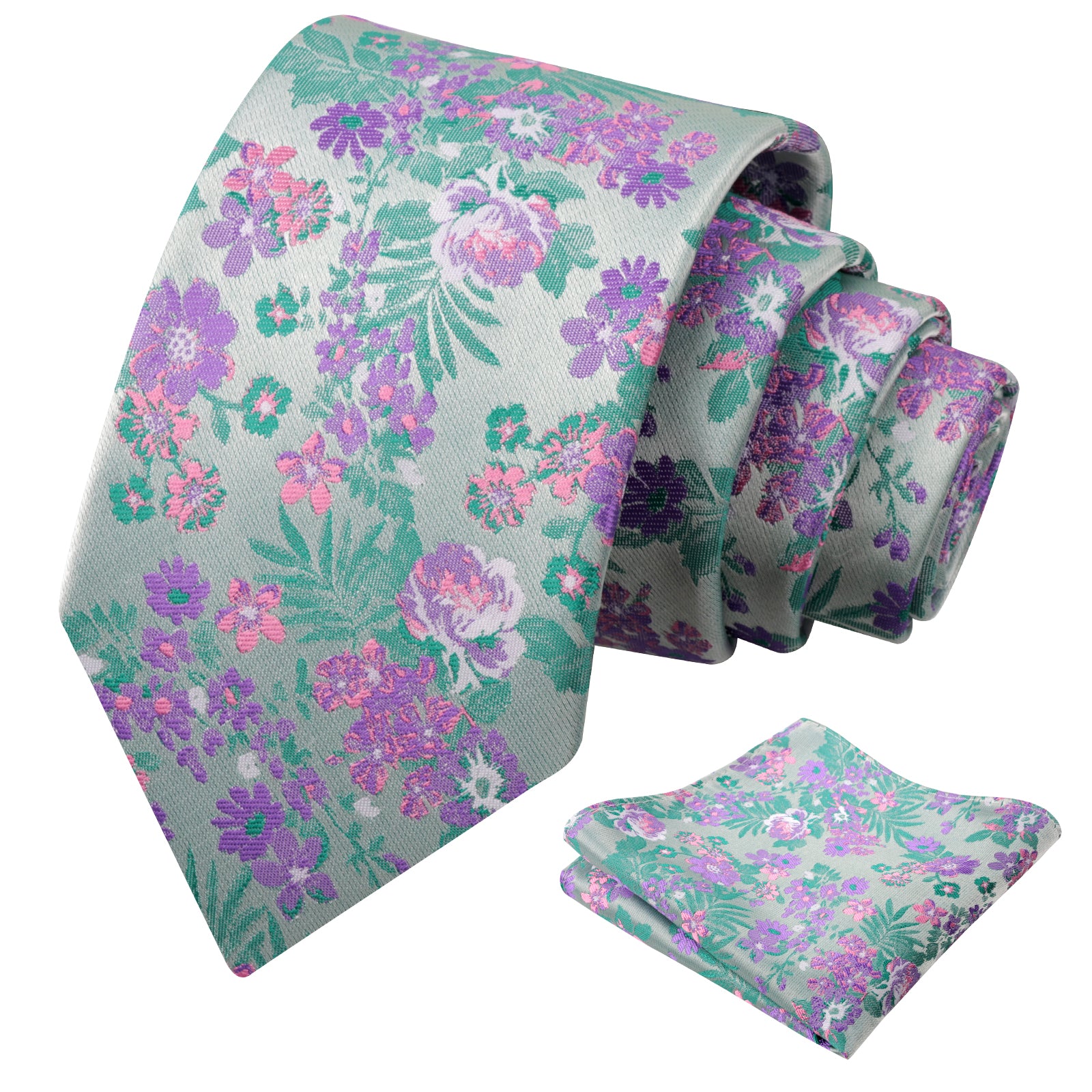 Mens 3.15 Inch Fresh Elegant Floral Tie Set Modern Necktie-923