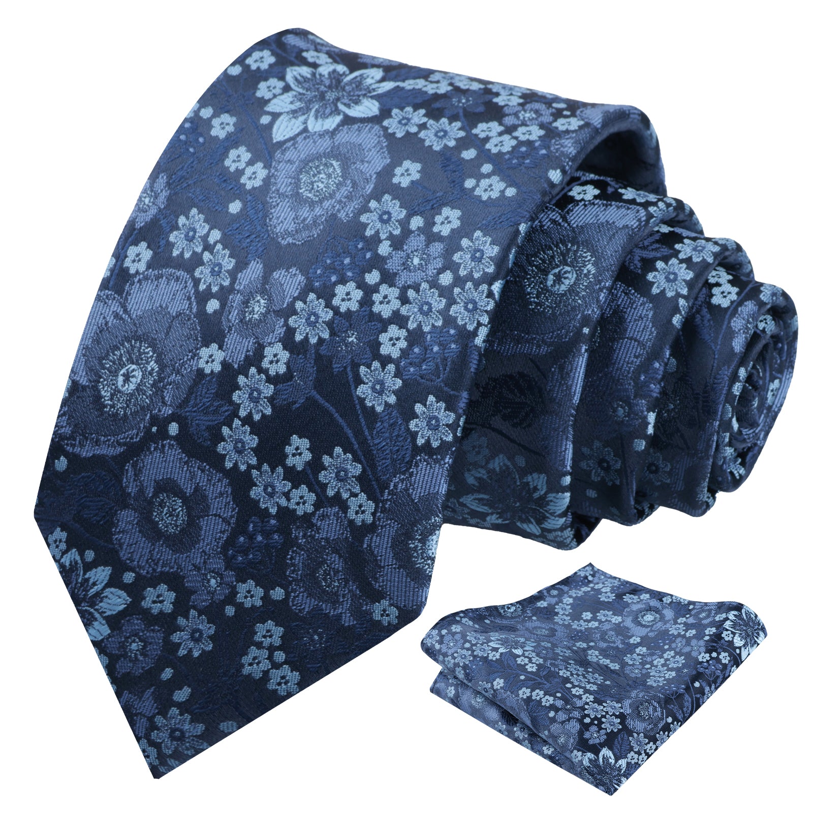 Mens 3.15 Inch Small Floral Ditsy Print Design Tie Pocket Square Set-926