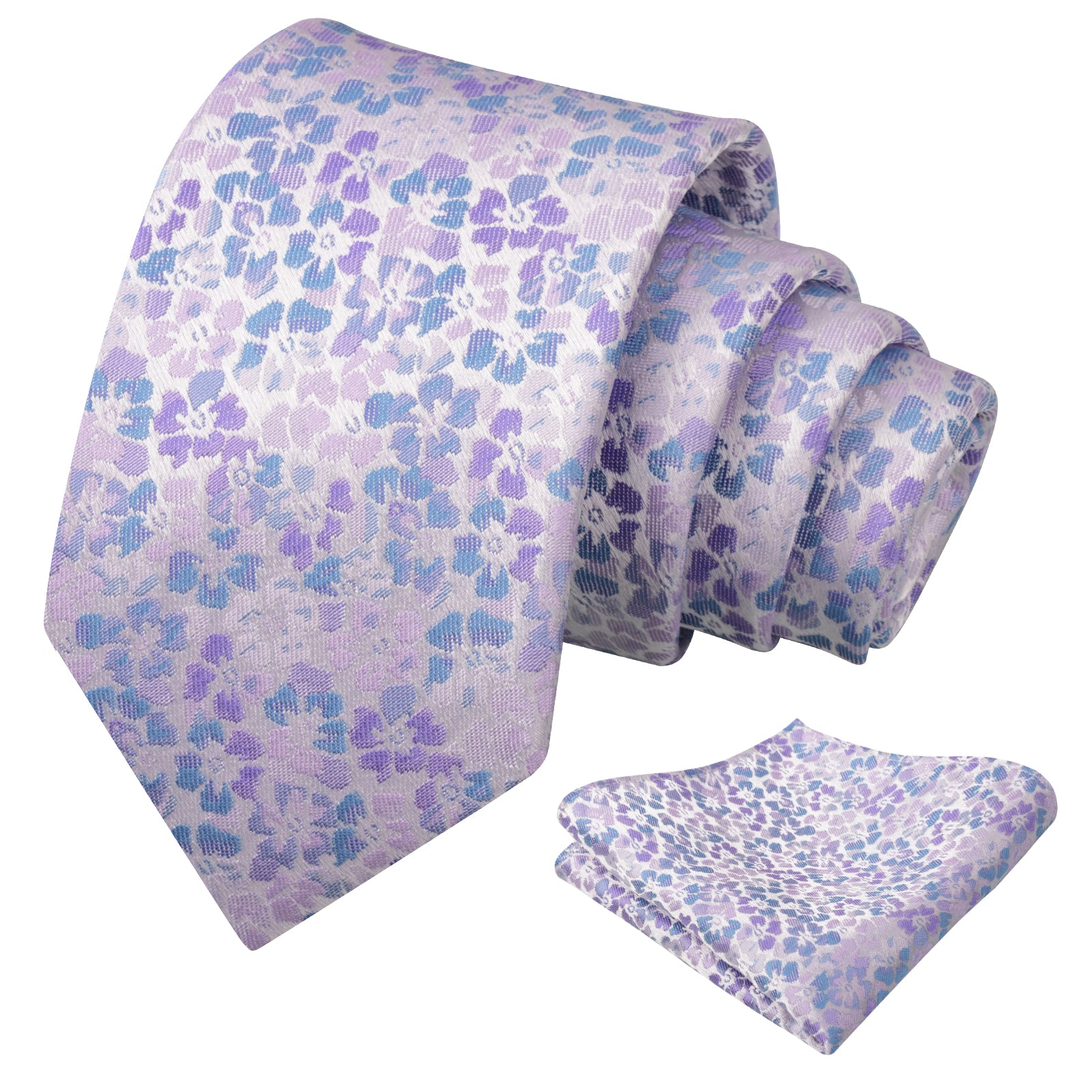 Mens Muted Vintage Floral Tie Set with Pocket Square for Dinner Date and Romantic Occasions-929