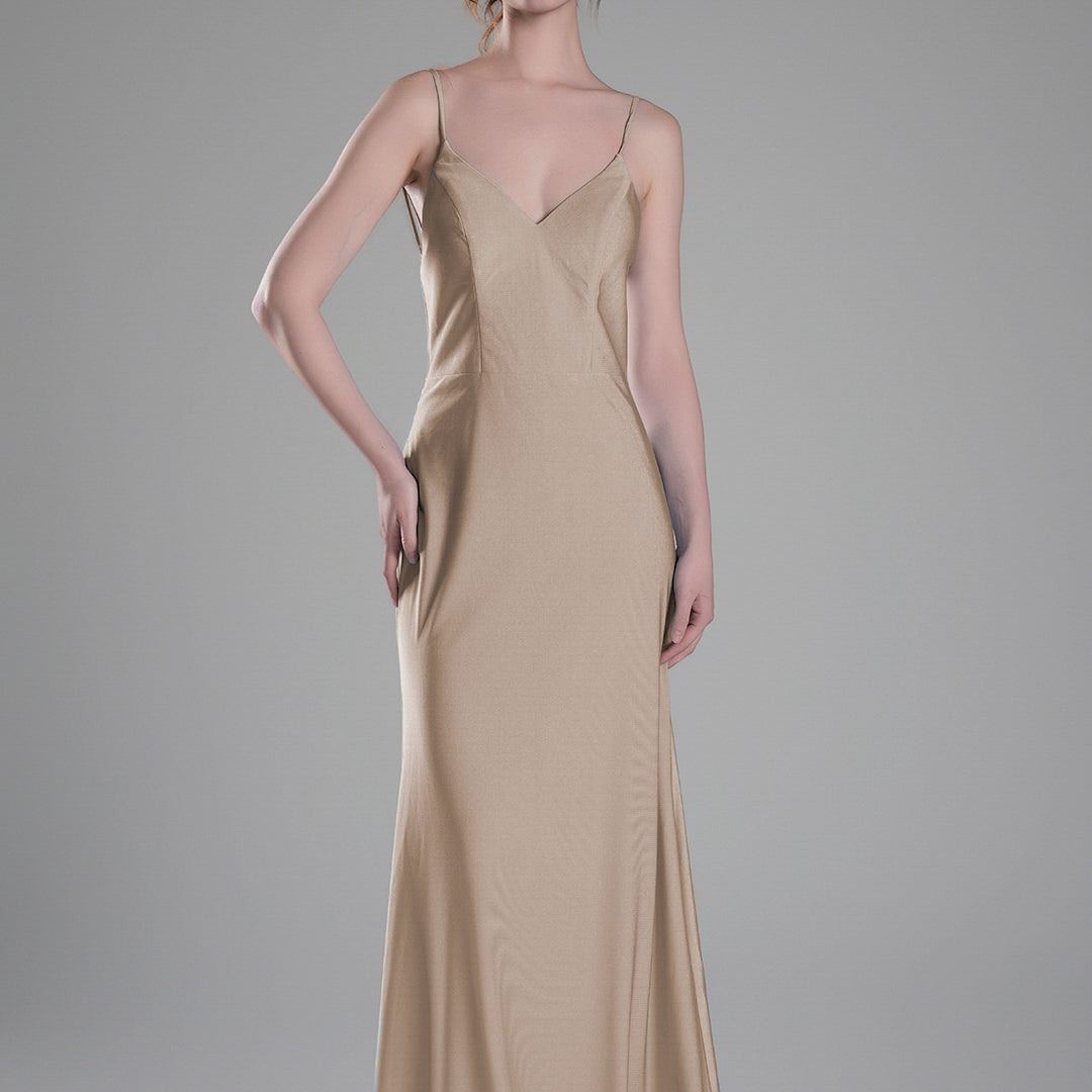 Spaghetti Straps Open Back Wrap Hip Small Tail Dresses