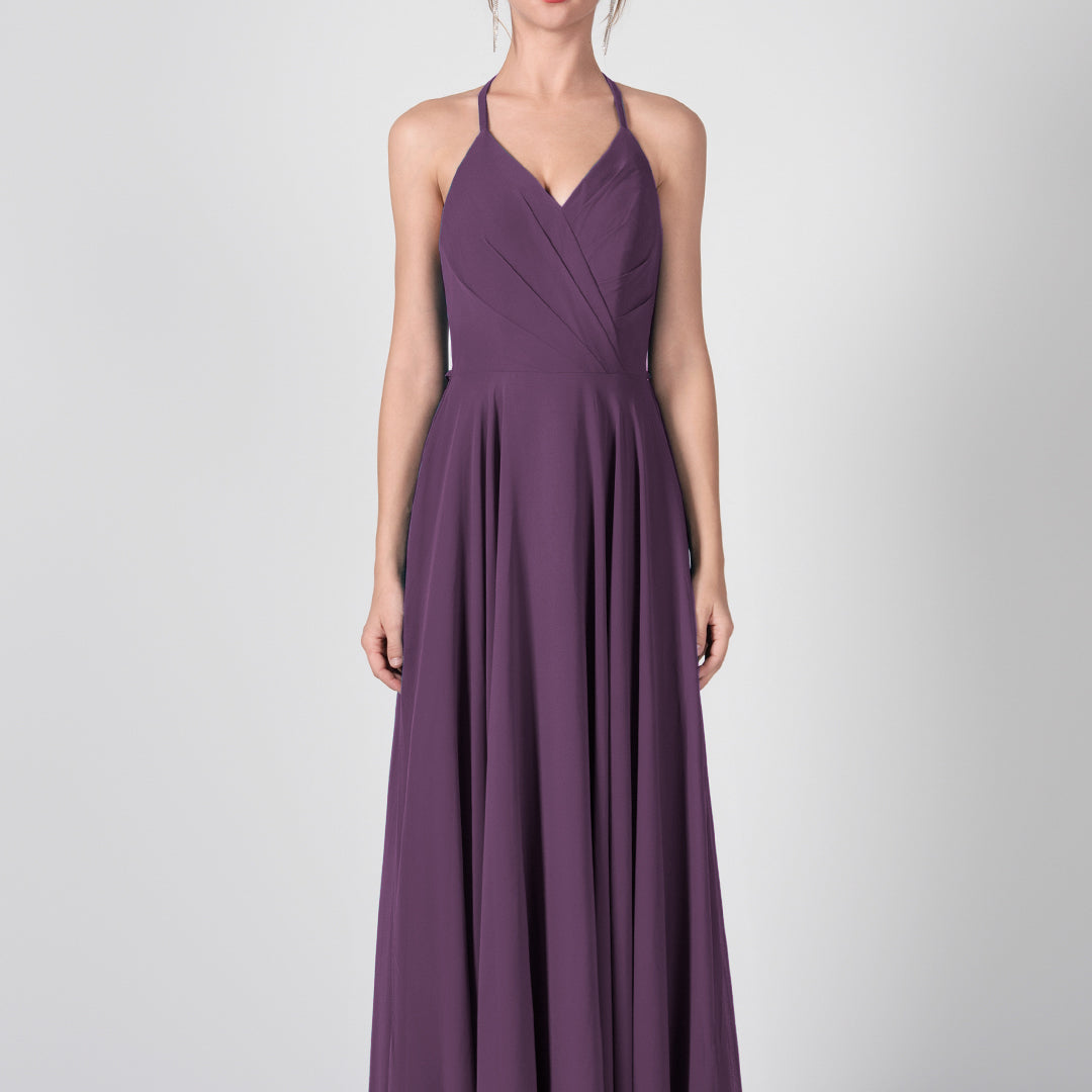Ruffled Open Back Strappy A-Line Dresses