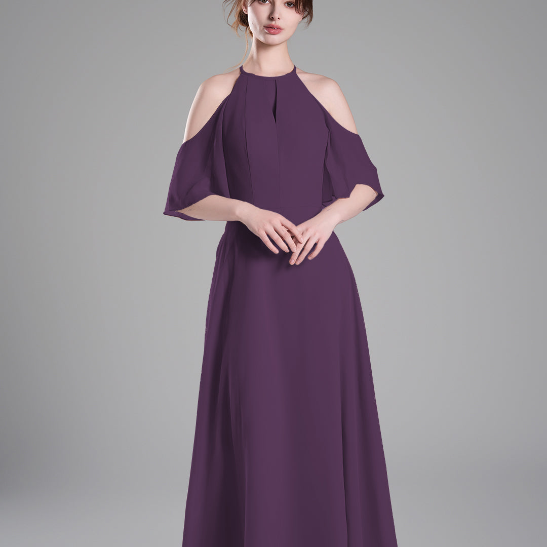 Halter Neck Flowing Sleeves High Waist Dresses