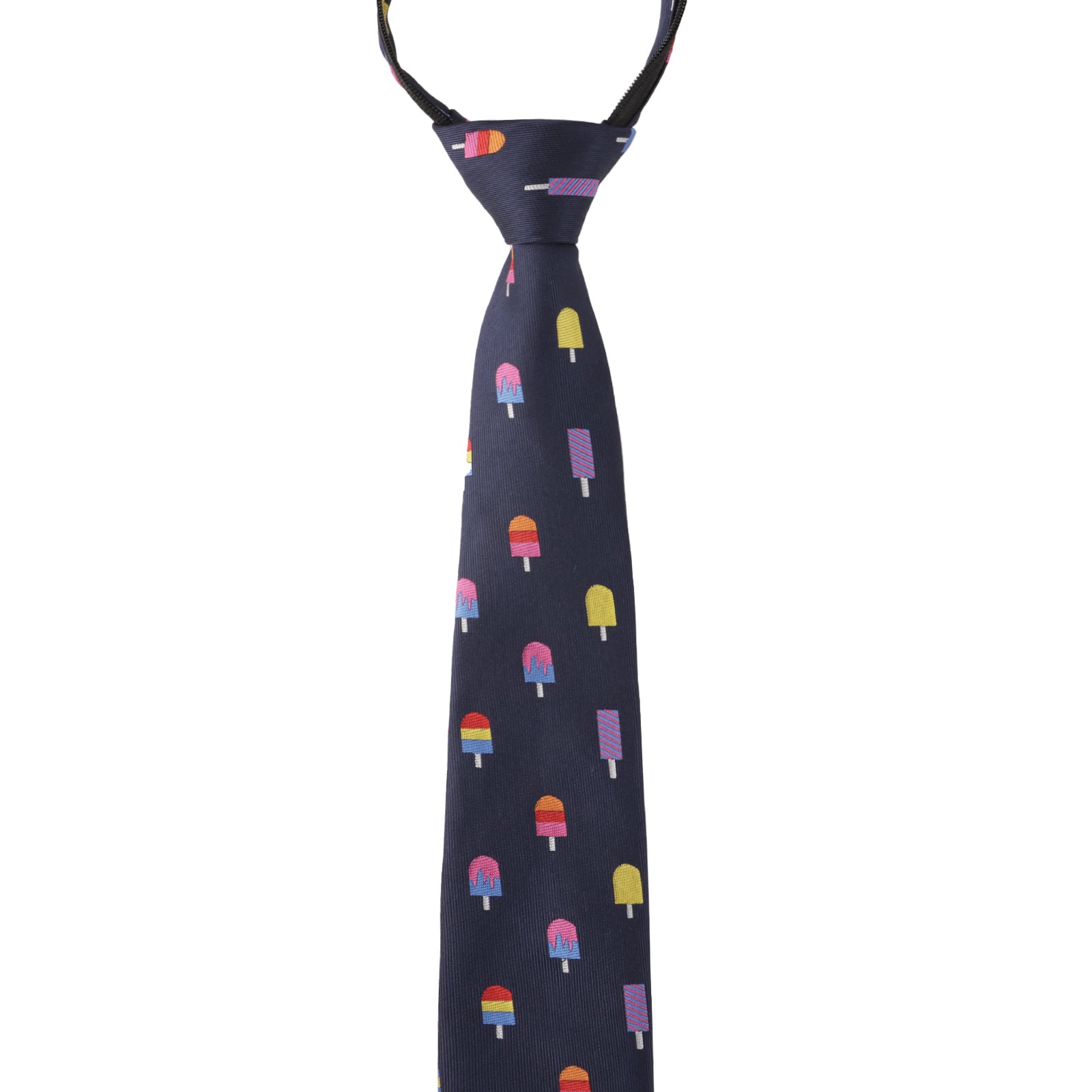 Toddler Printed Fun Novelty Woven Stripe Solid Neckties for Kids-068
