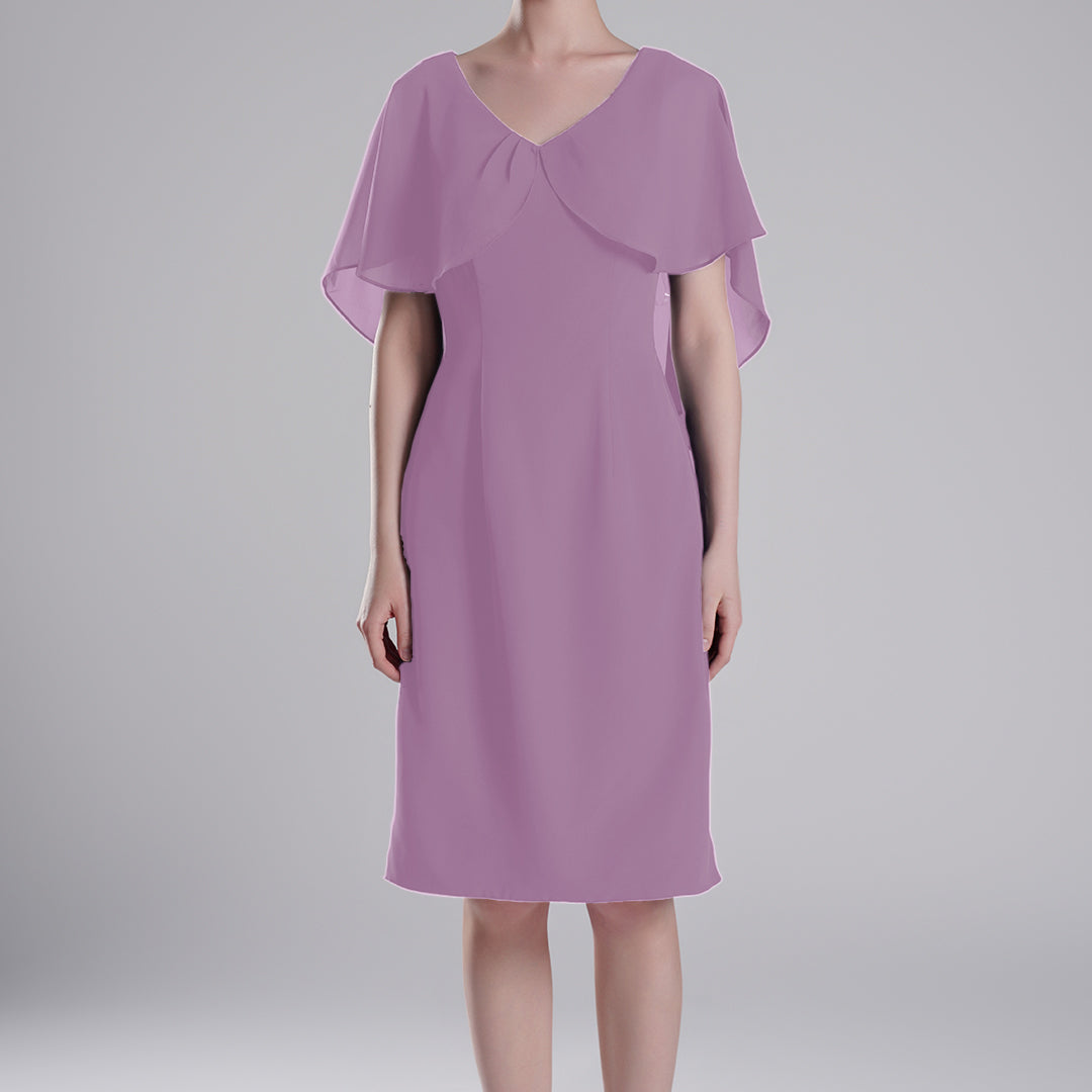 Chic Flutter Sleeve V-Neck Flared Dresses