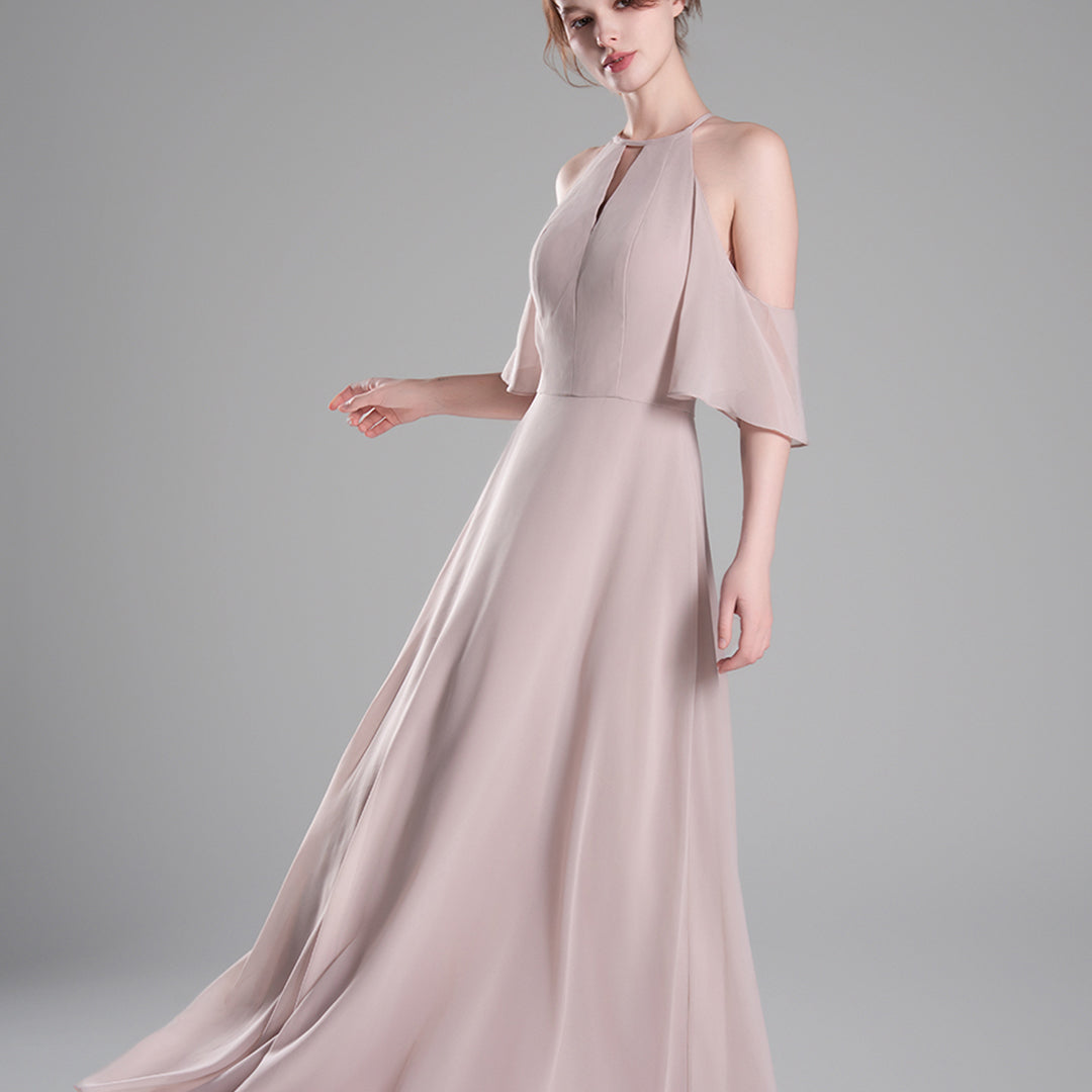 Halter Neck Flowing Sleeves High Waist Dresses