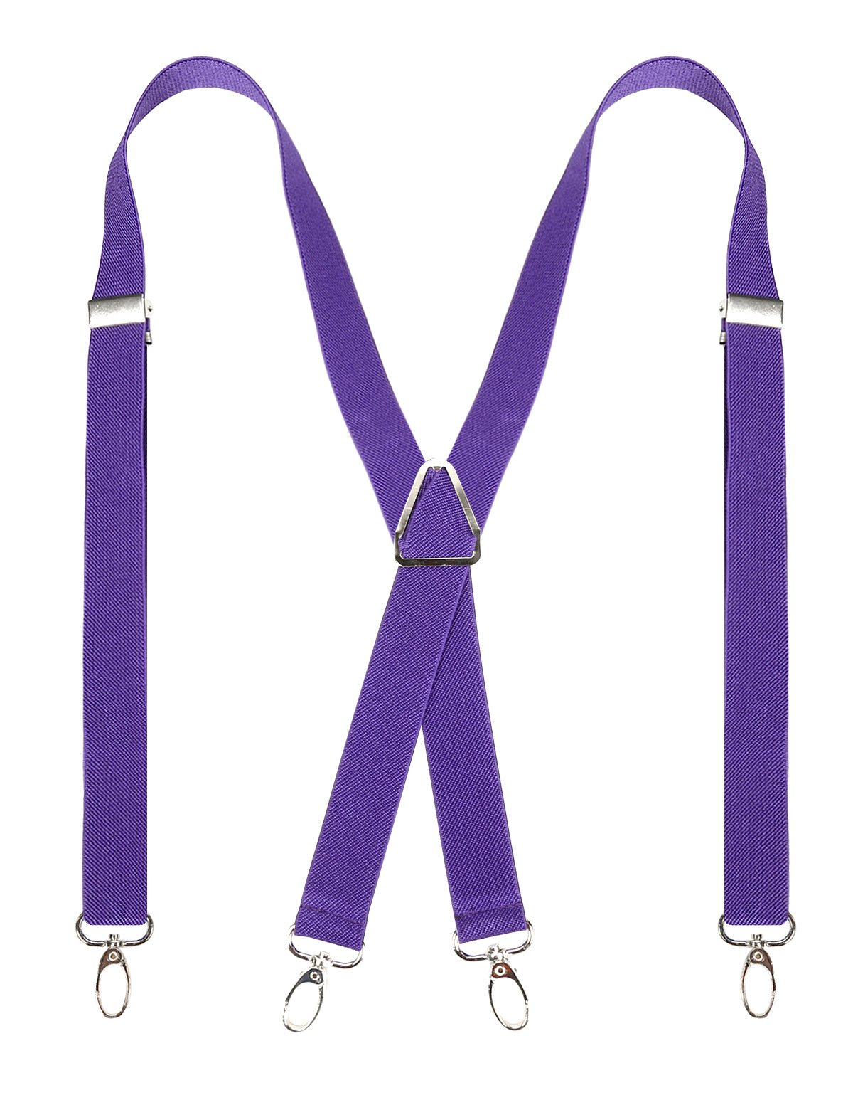 Men's 1 Inch Suspenders with 4 Swivel Hooks & Elastic Band, BD062