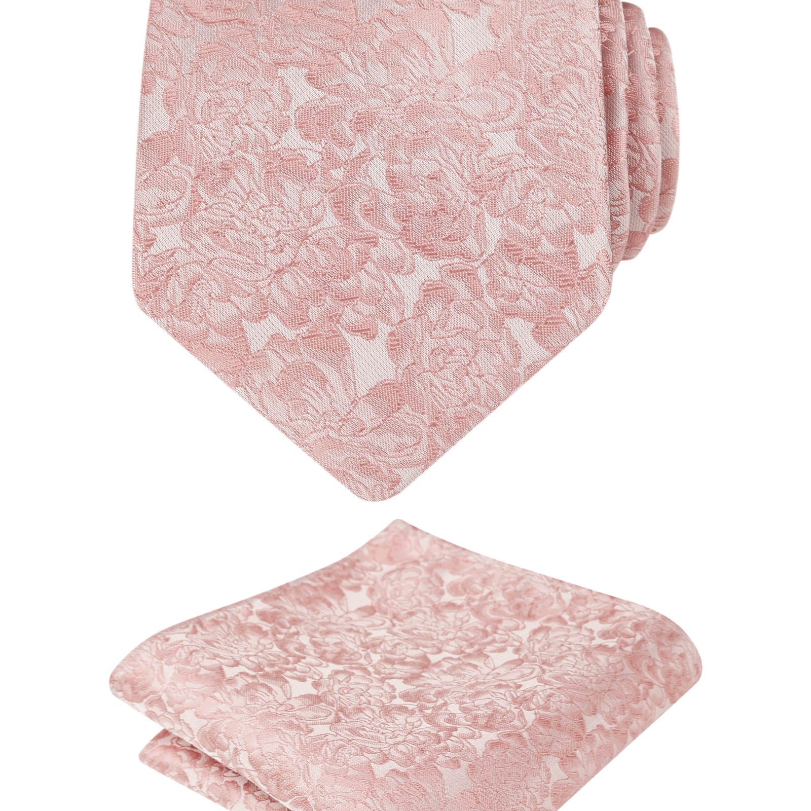 Men's 3.15inches Floral Printed Necktie with Handkerchief Set, 125