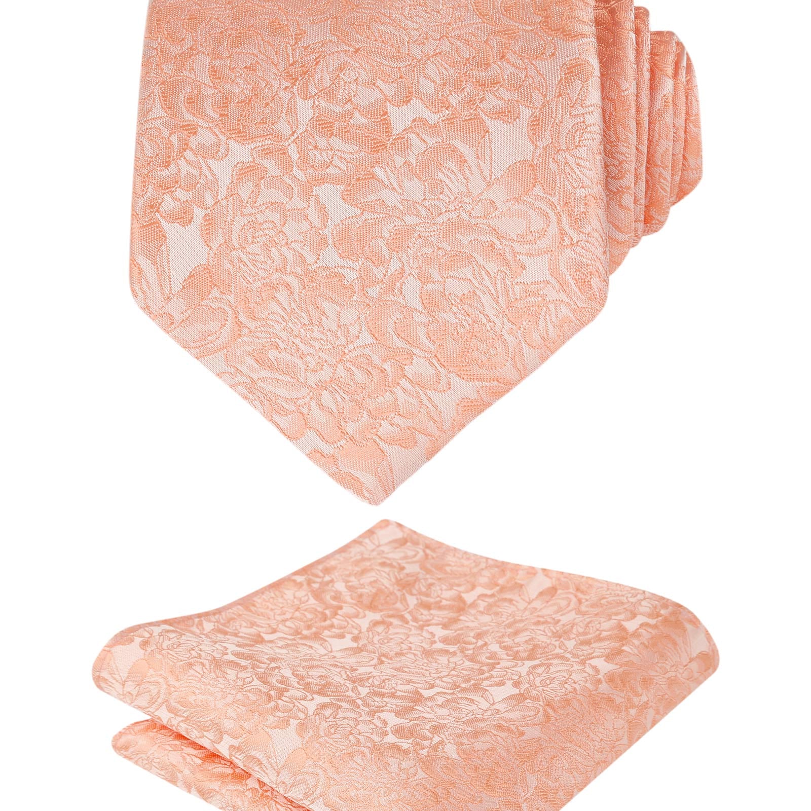 Men's 3.15inches Floral Printed Necktie with Handkerchief Set, 125