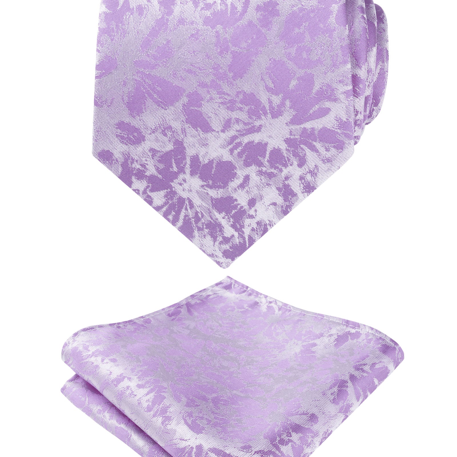 Men's 3.15inches Floral Printed Necktie with Handkerchief Set, 125