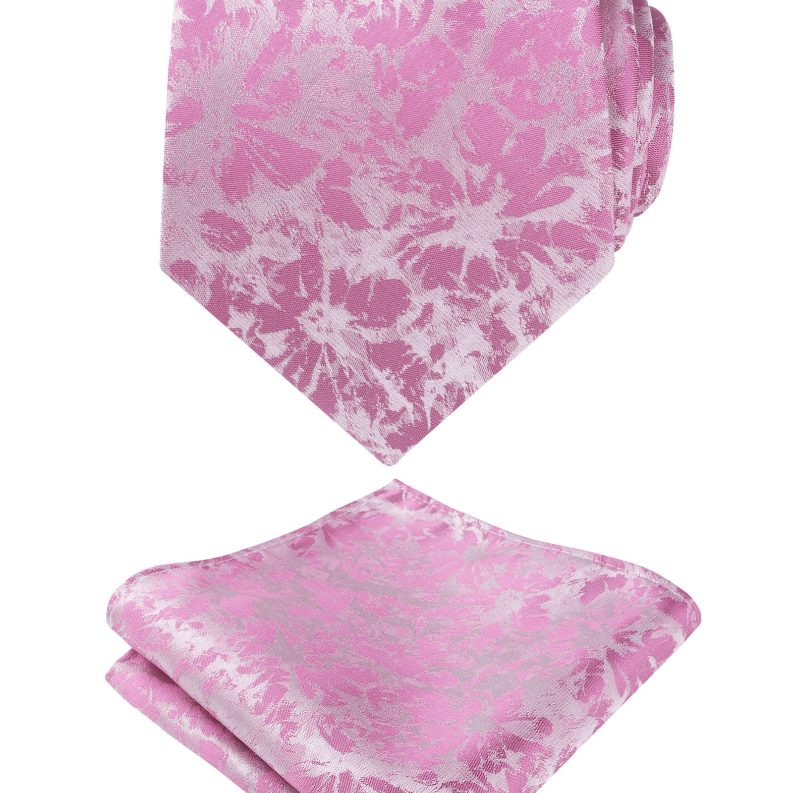 Men's 3.15inches Floral Printed Necktie with Handkerchief Set, 125