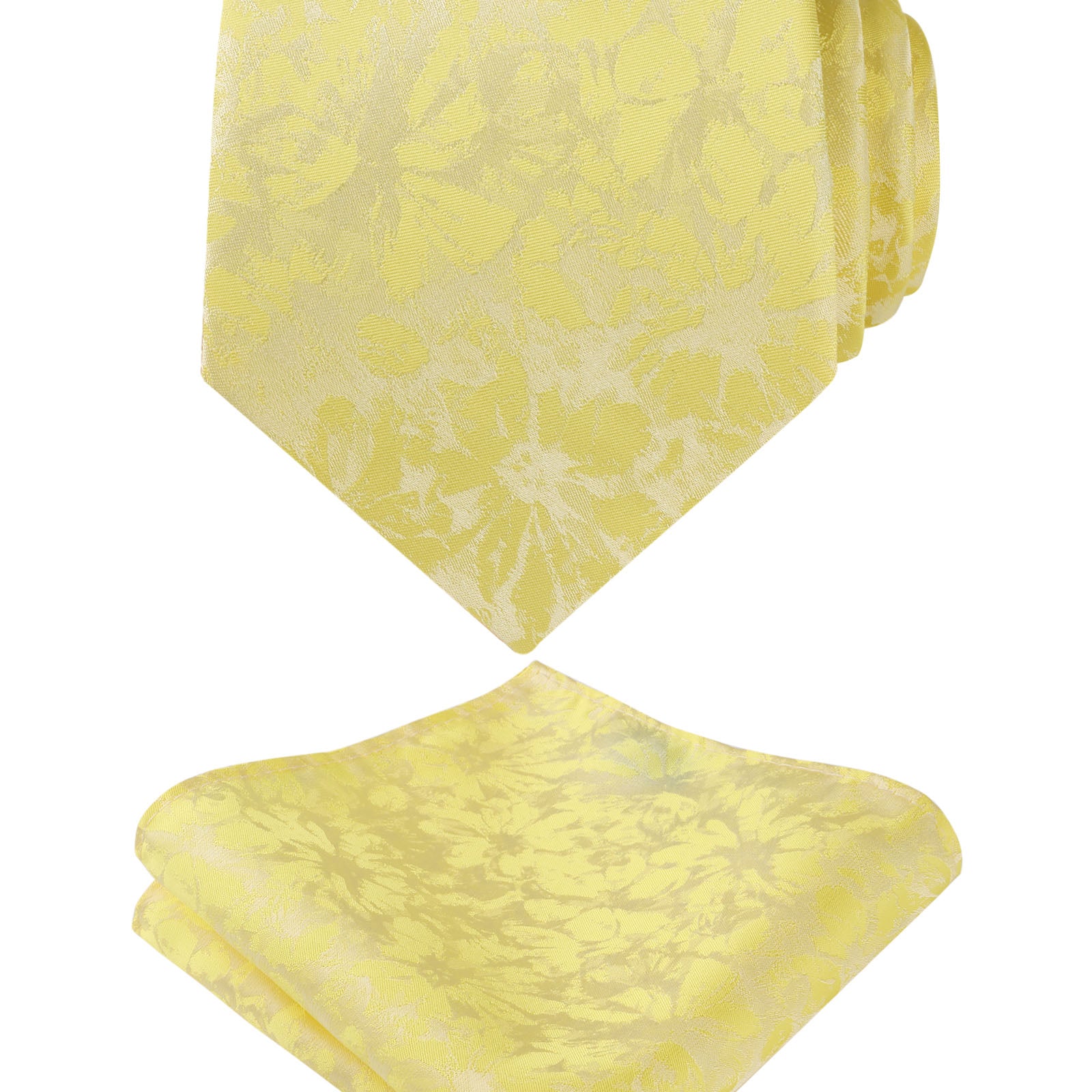 Men's 3.15inches Floral Printed Necktie with Handkerchief Set, 125