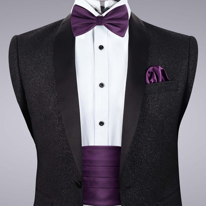 Men's Prom Bow Tie, Handkerchief and Cummerbund Set #132