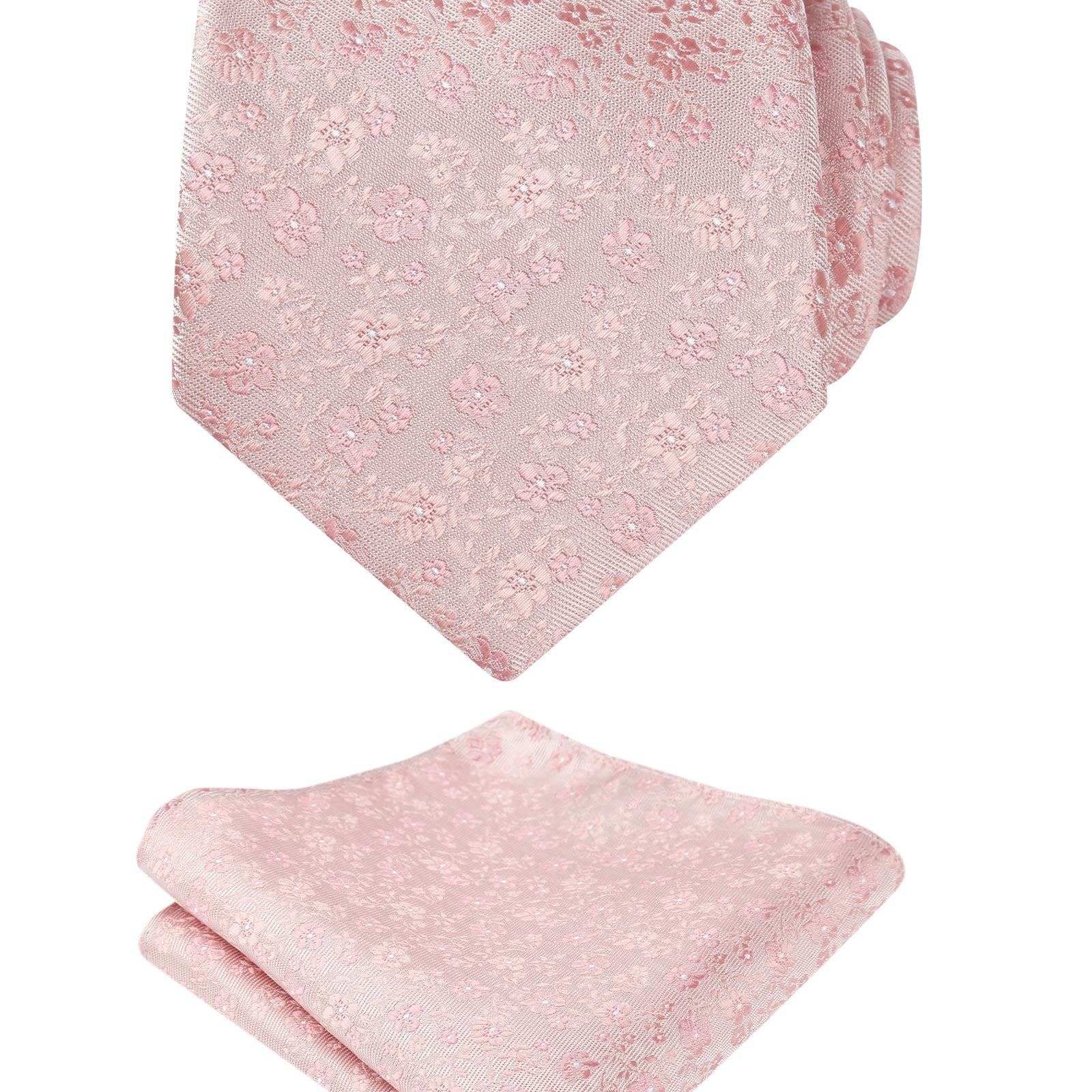 Men's Floral Pattern Tie with Flower Printed Pocket Square 3.15inches Colorful Tie Set,-142