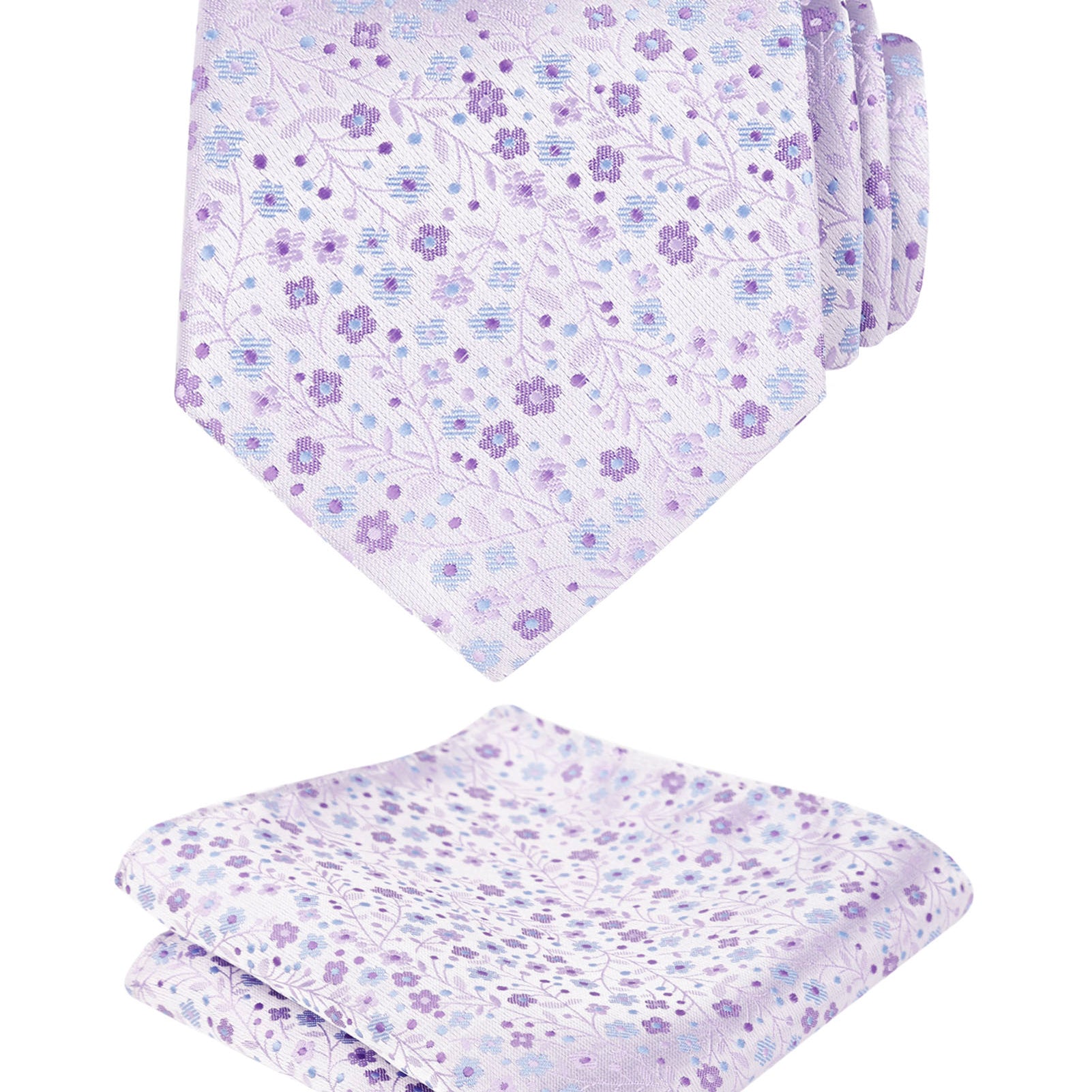 Men's Floral Pattern Tie with Flower Printed Pocket Square 3.15inches Colorful Tie Set,-142