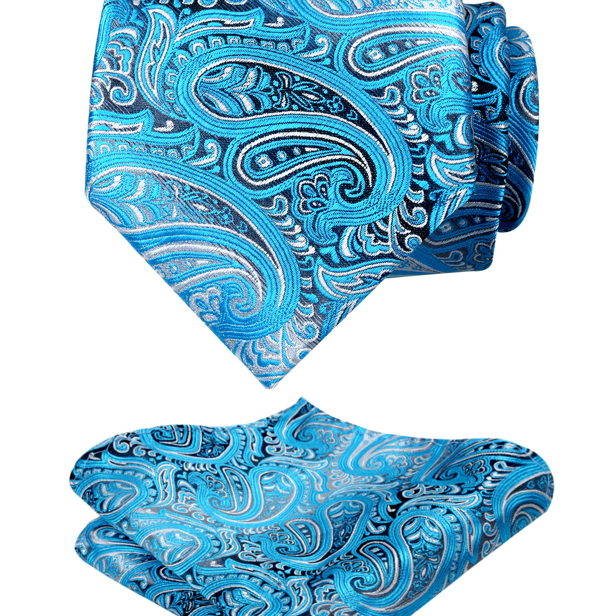 Men's Paisley Necktie and Pocket Square Sets, 143