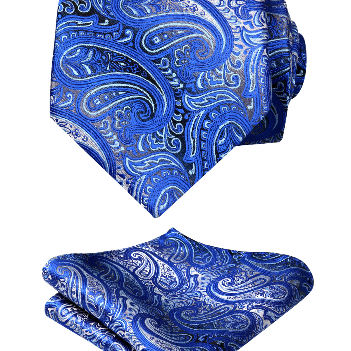 Men's Paisley Necktie and Pocket Square Sets, 143