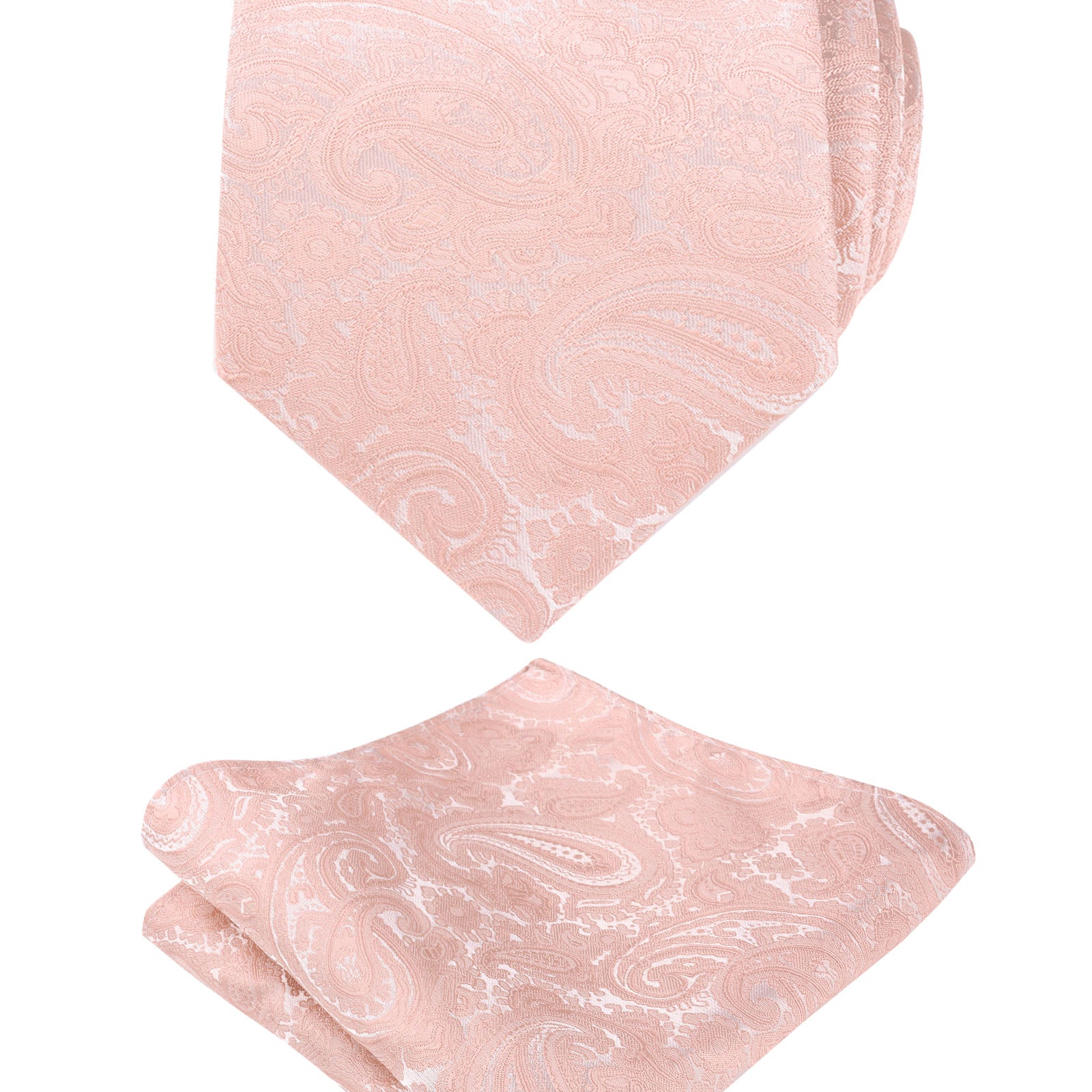 Men's Paisley Necktie with Pocket Square 59 * 3.15in Self-tied Tie Set, 144