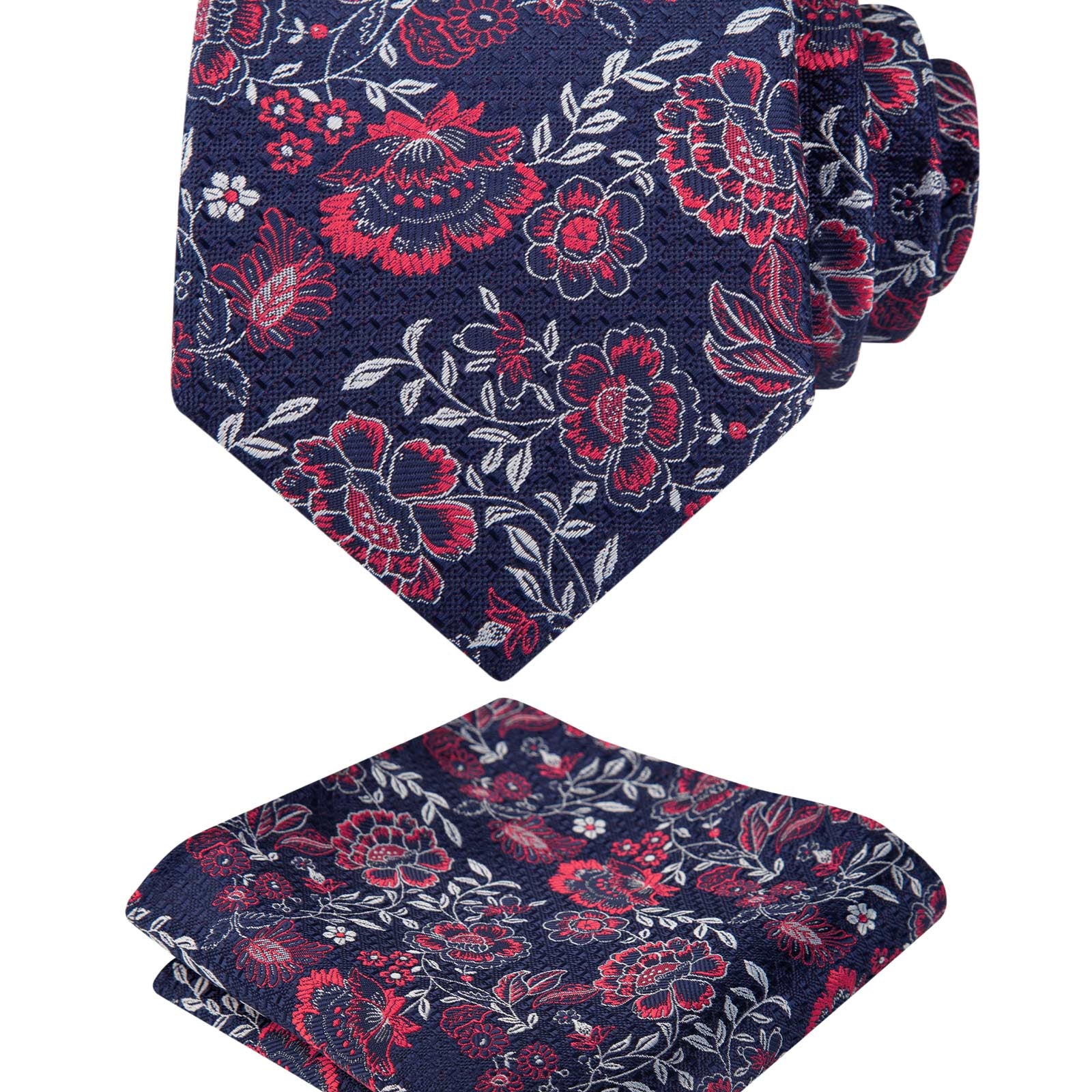Men's 3.15'' Colorful Flower Pattern and handkerchief Necktie Set, 148