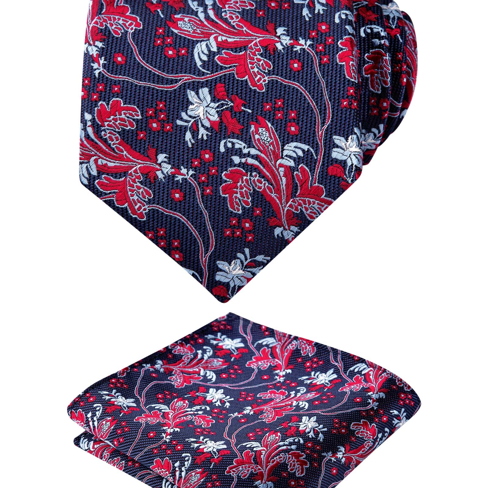 Men's 3.15'' Colorful Flower Pattern and handkerchief Necktie Set, 148