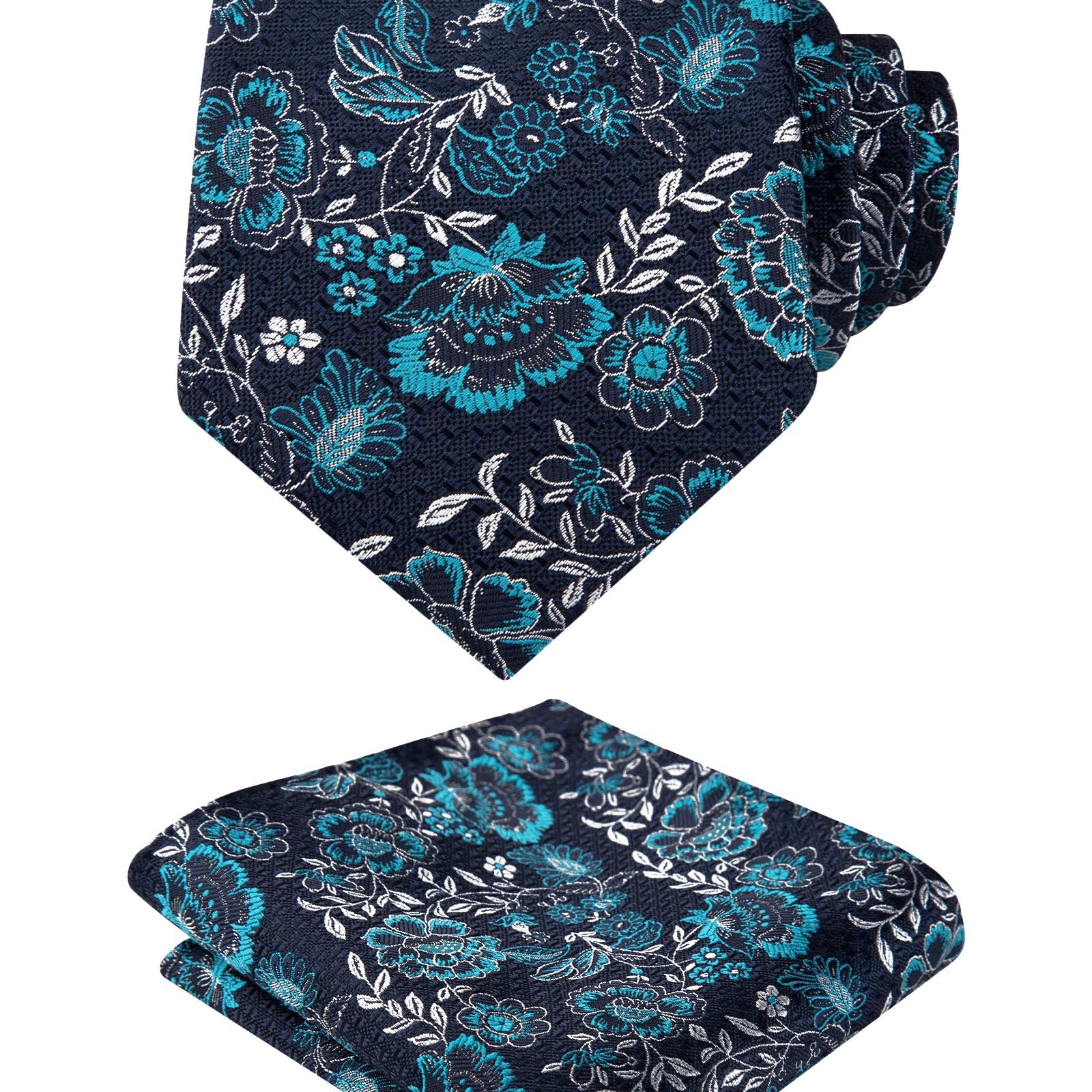 Men's 3.15'' Colorful Flower Pattern and handkerchief Necktie Set, 148